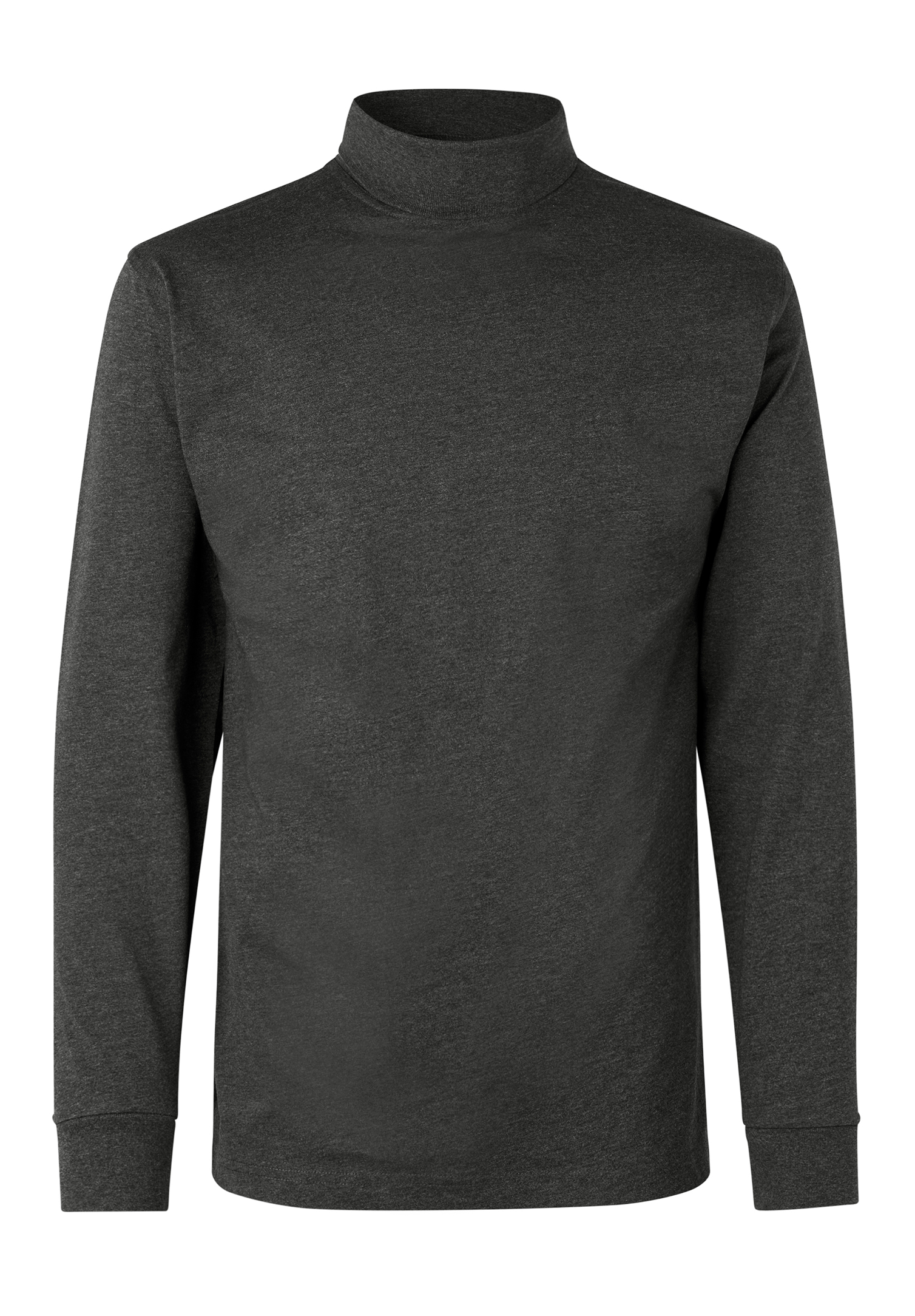 herren rollkragenshirt - anthrazit meliert - l