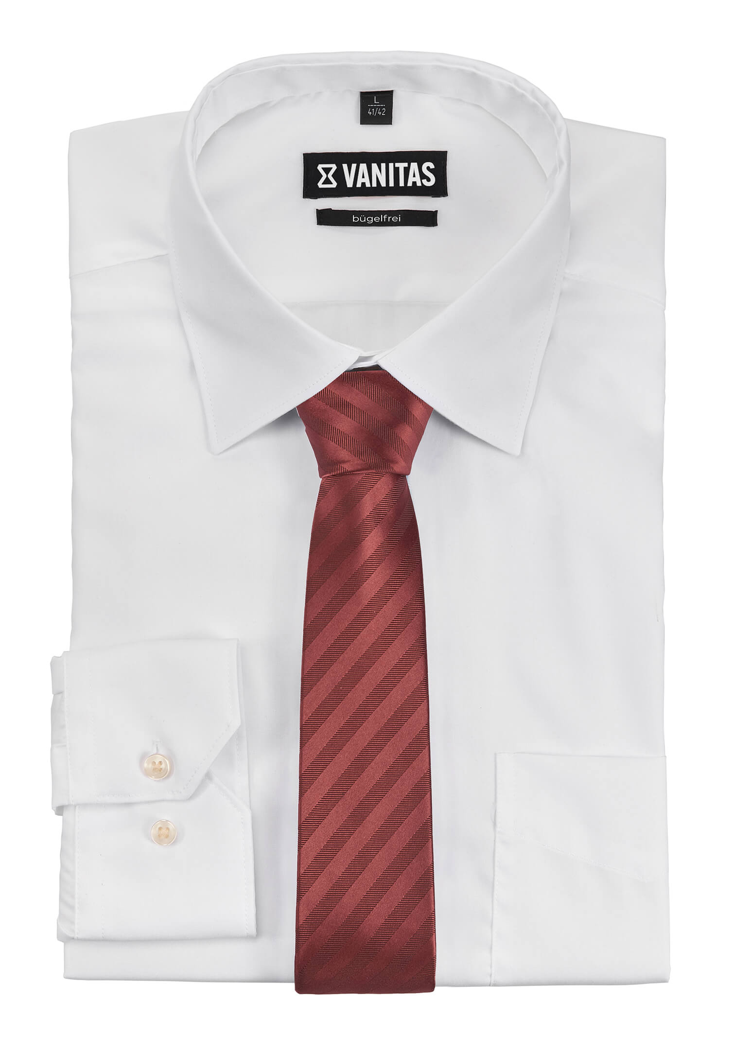 Krawatte rot/bordeaux gestreift