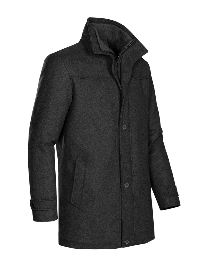 Herren Business-Kurzmantel Wolle - Schwarz - XL -Sale