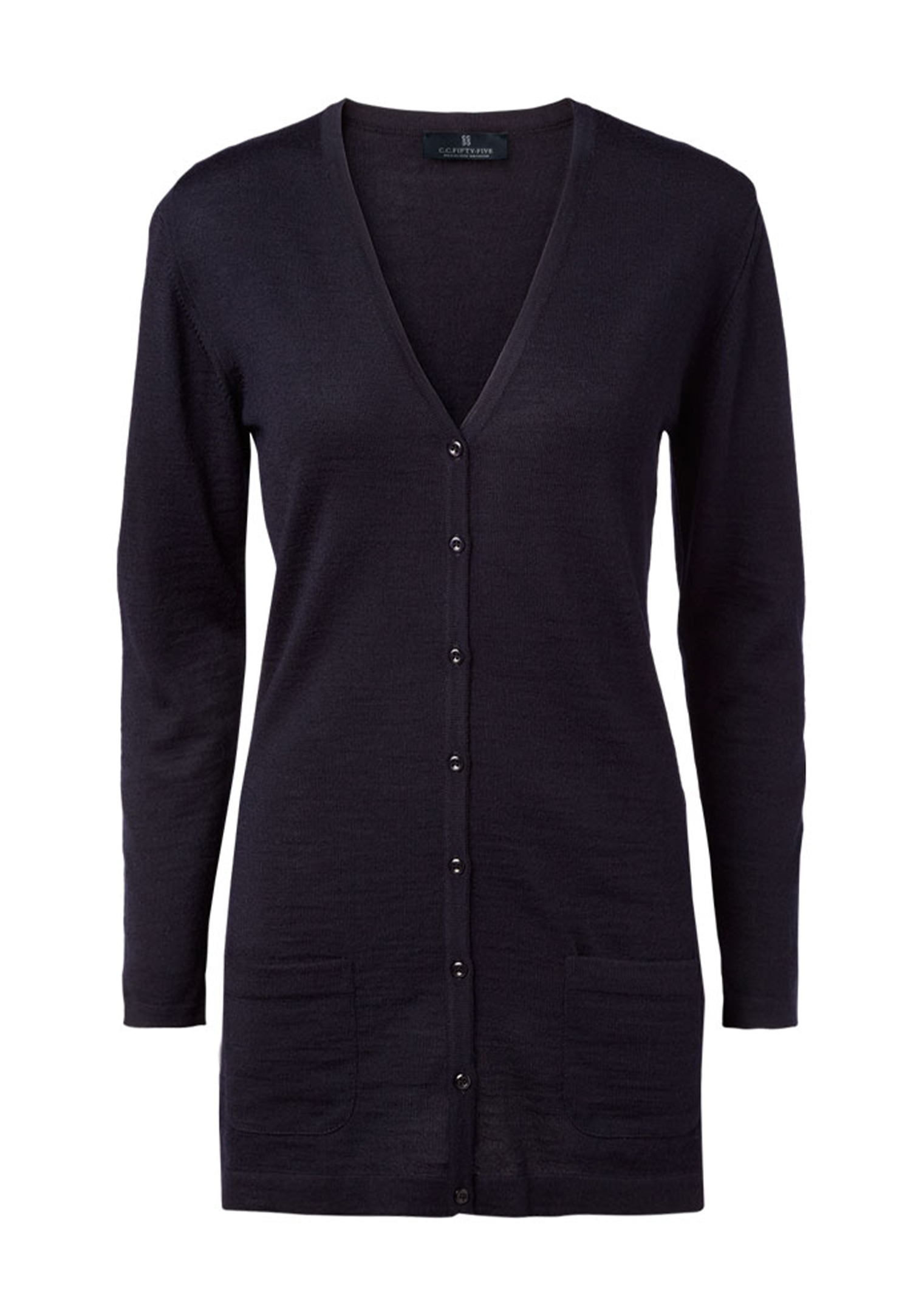 damen strickjacke lang - marine - l