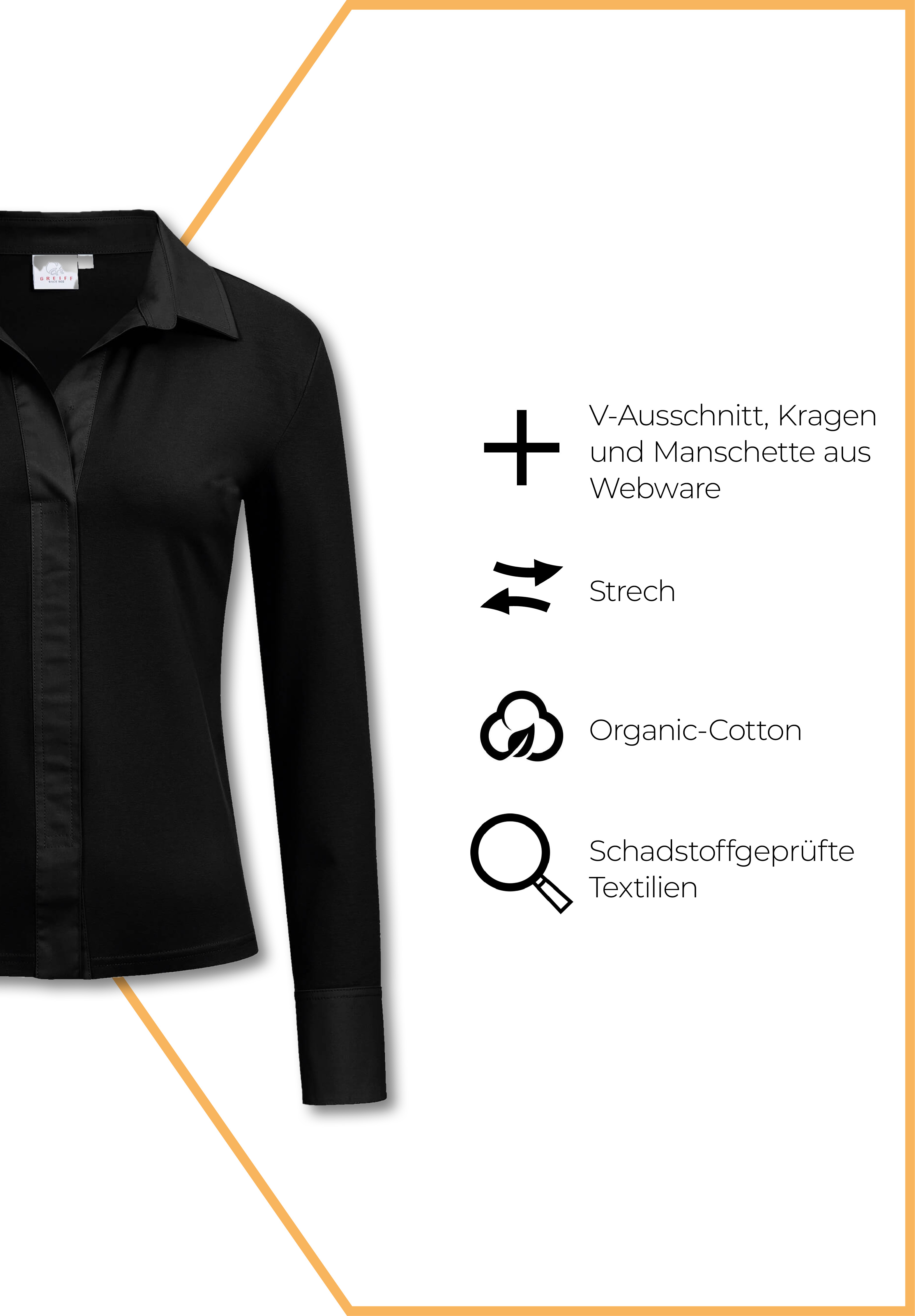 shirtbluse - schwarz - xl