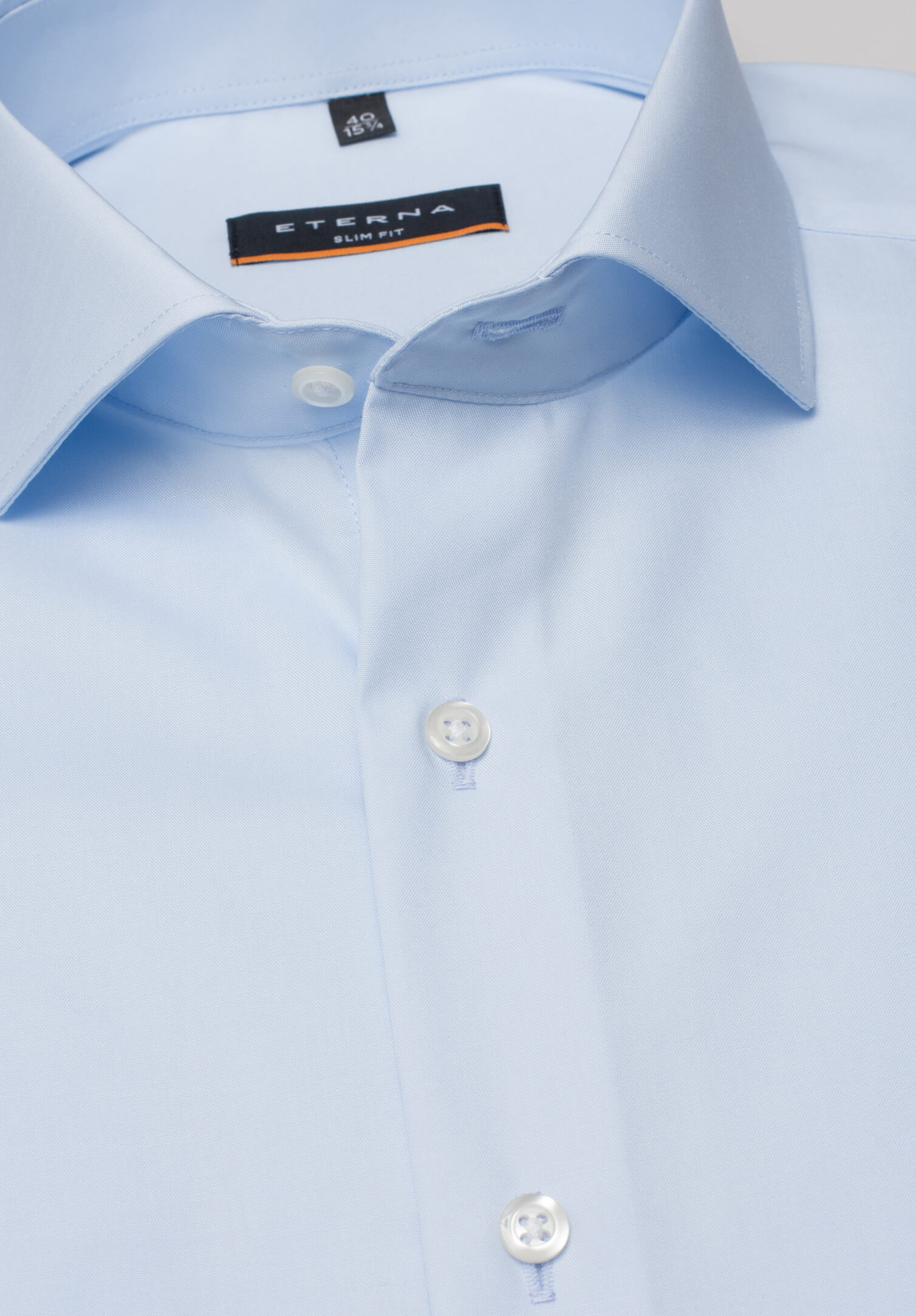 eterna hemd slim fit langarm - hellblau - 38