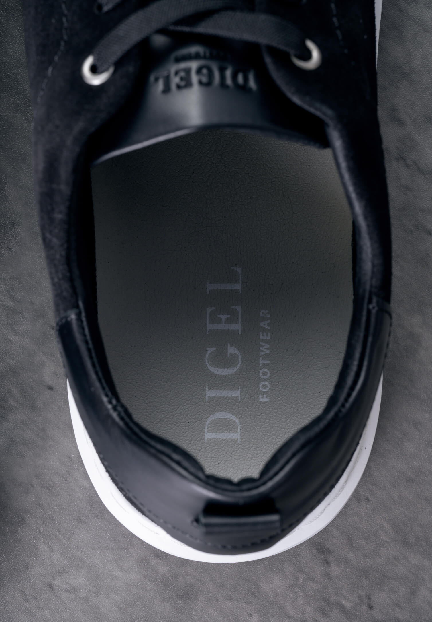 digel leder sneaker - schwarz - 46