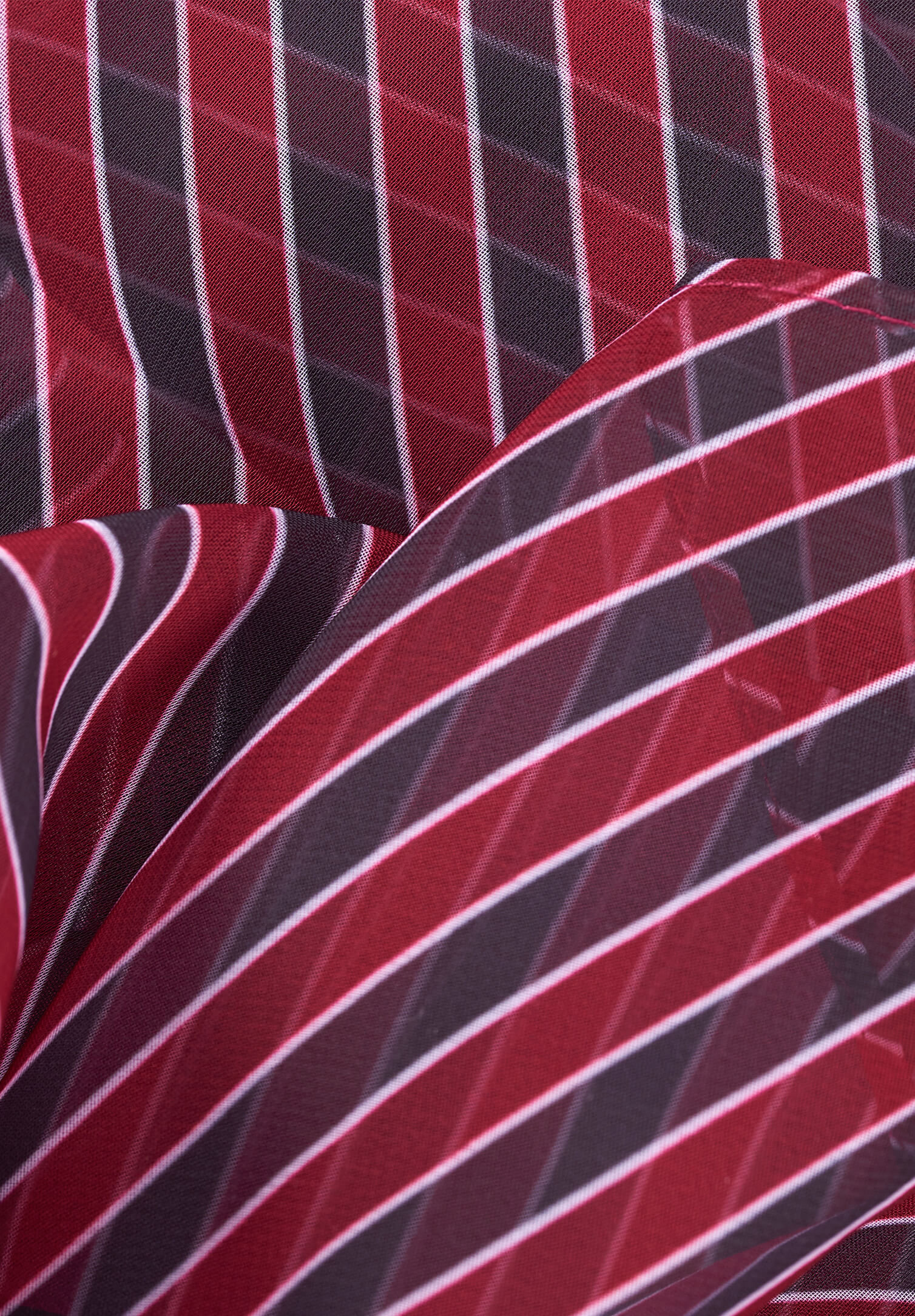 Tuch schwarz/bordeaux/weiß gestreift 140 x 30 cm