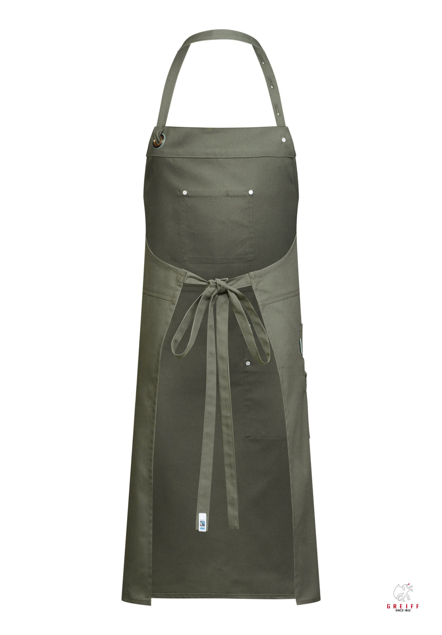 unisex floristik latzschürze - olivgrün - one size