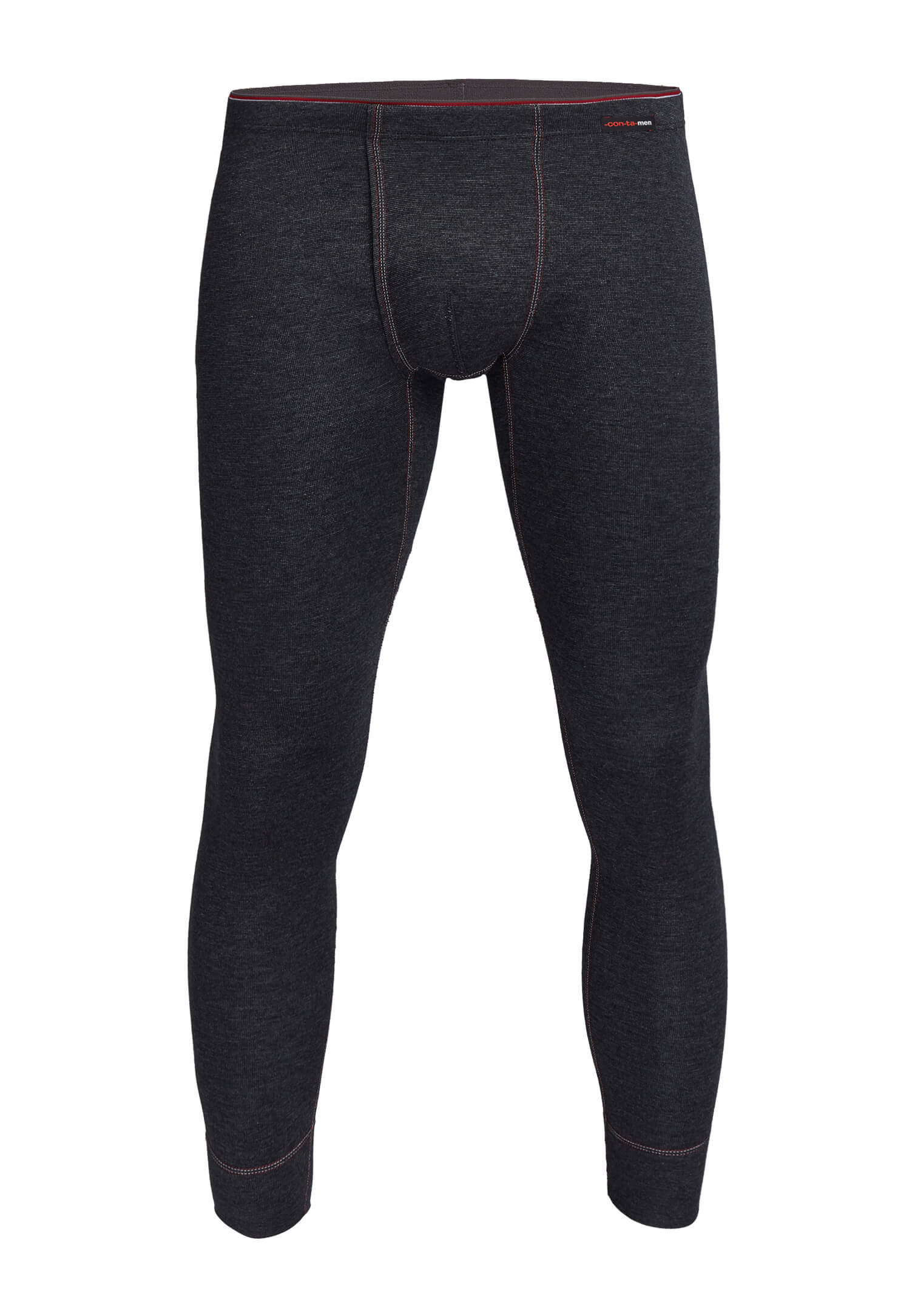 herren thermo hose - schwarz melange - 5/m