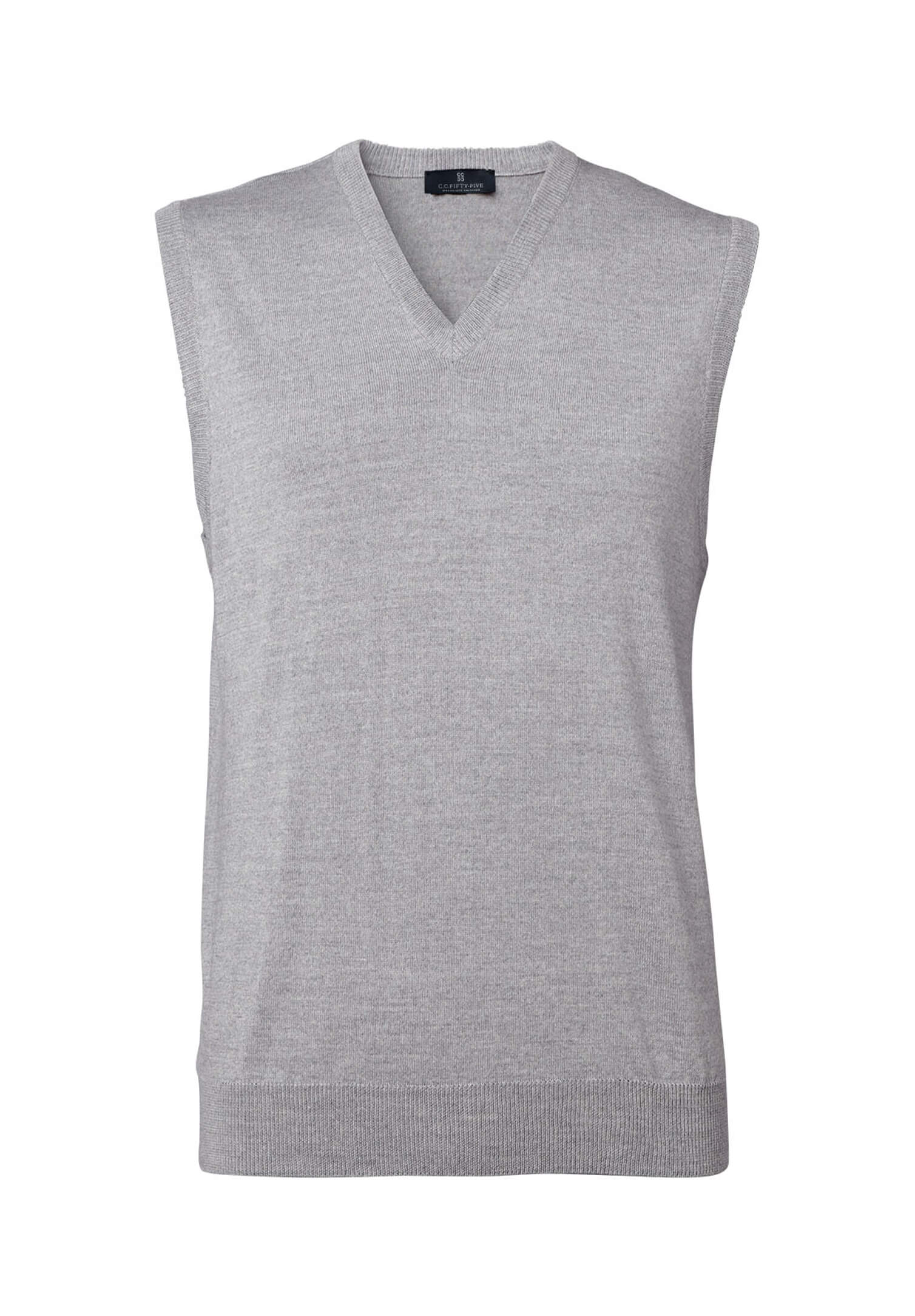 herren feinstrick pullunder modern fit - hellgrau - s