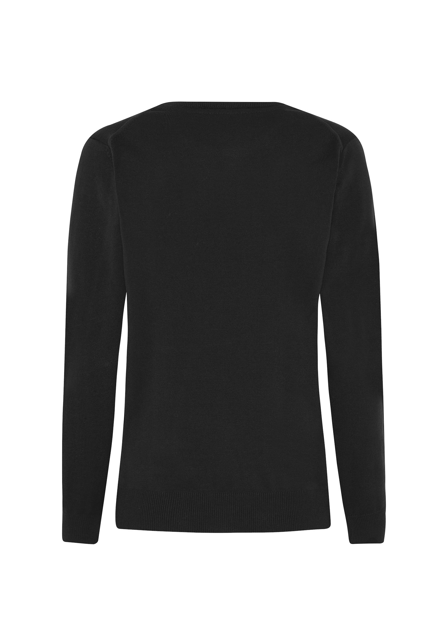 damen feinstrickpullover baumwolle - schwarz - 2xl