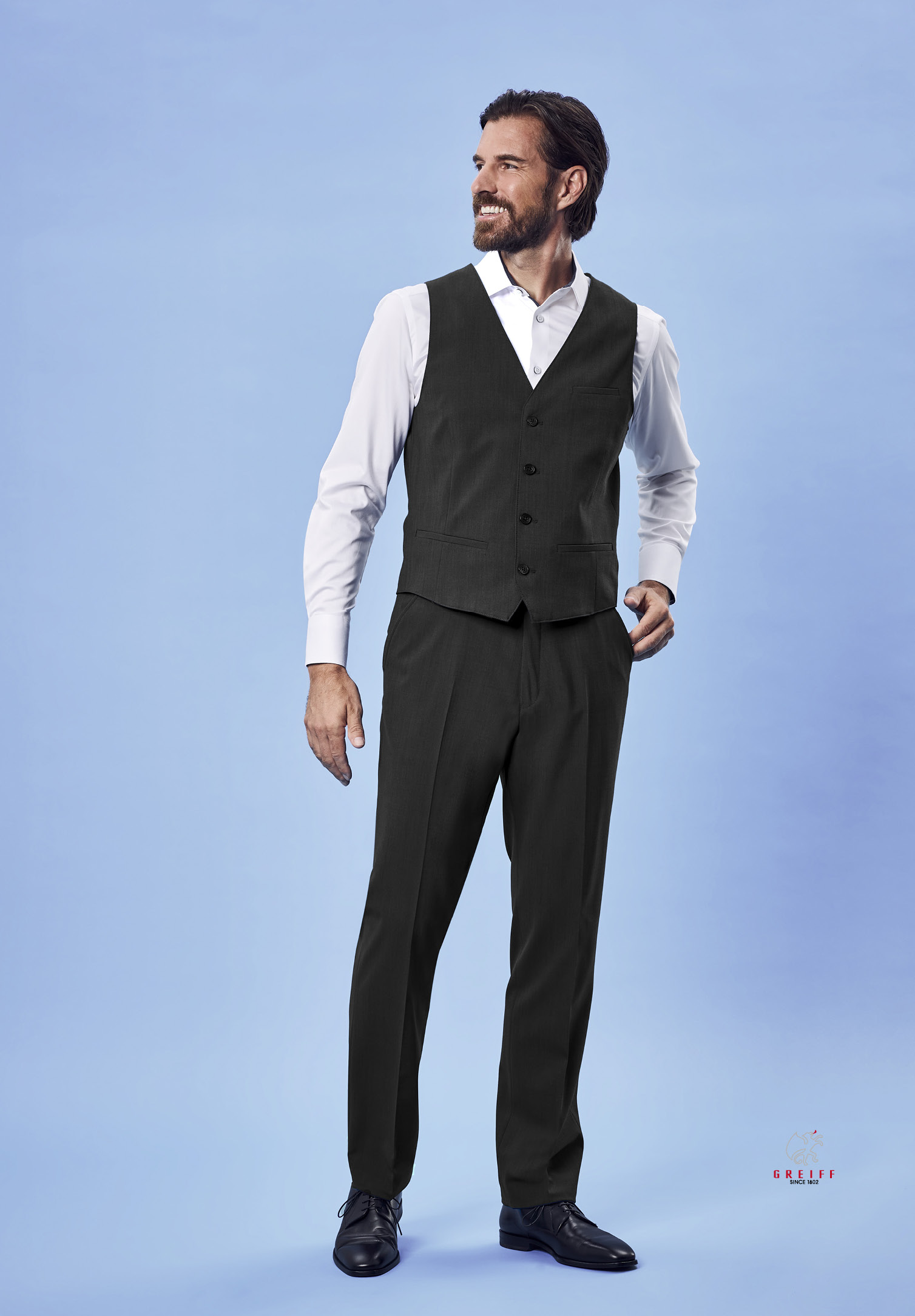 lux weste modern fit - schwarz - 52