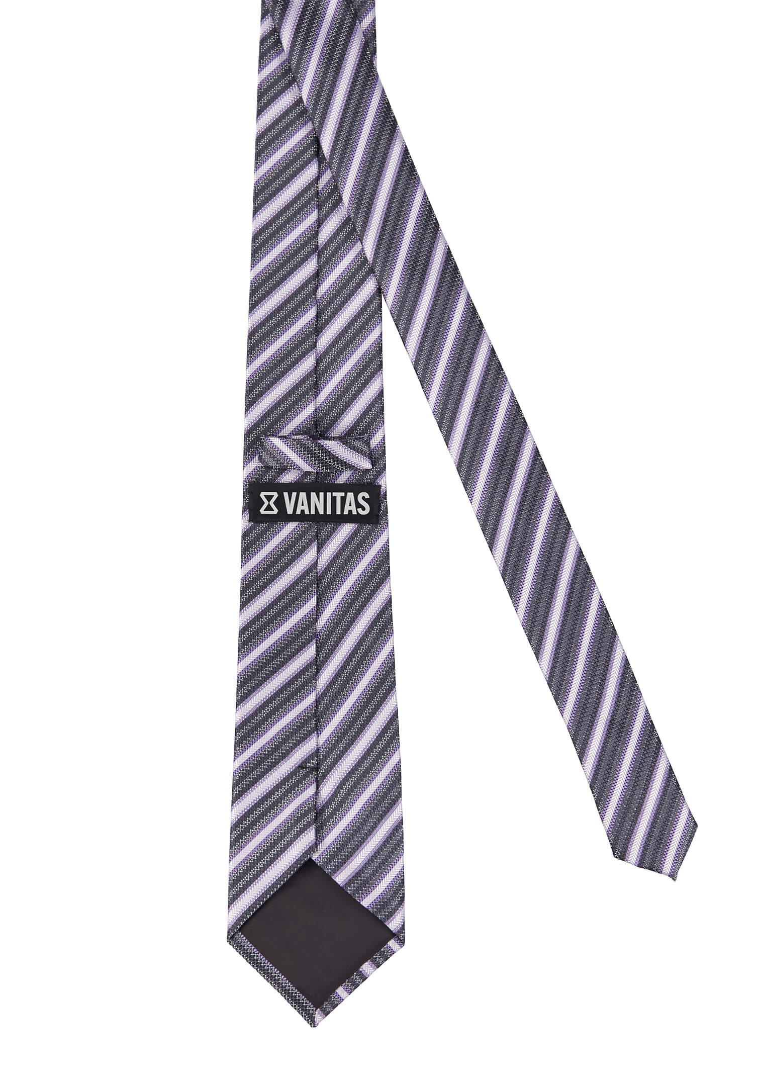 Krawatte modische Streifen flieder/grau/anthrazit