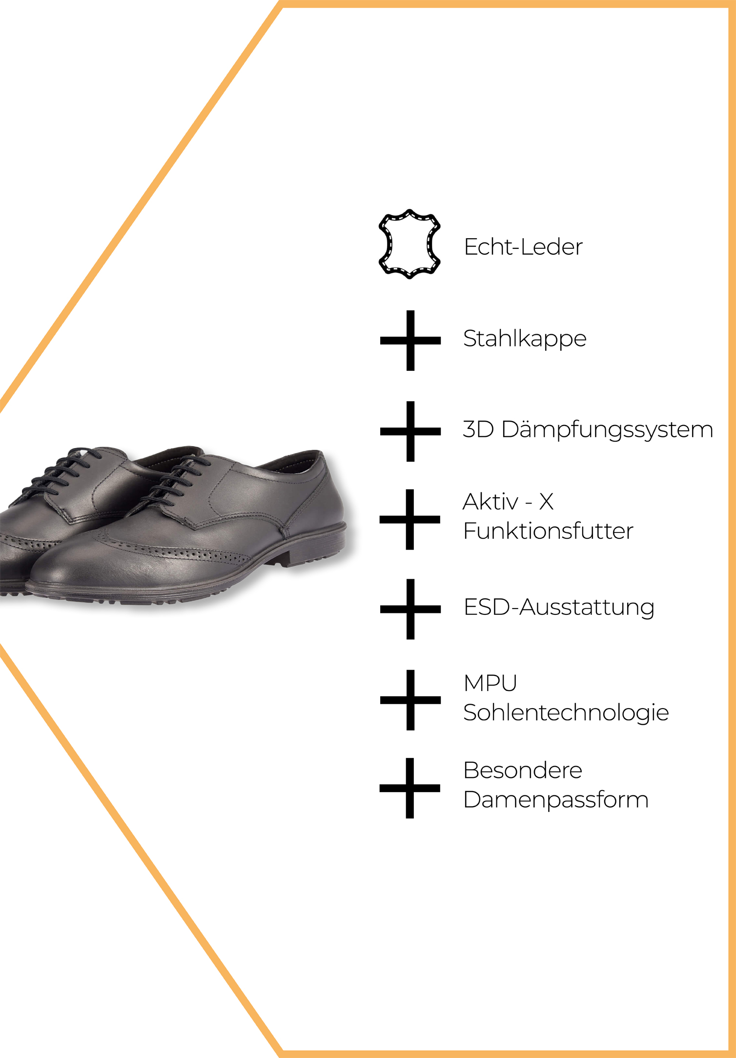 damen sicherheitsschuhe s2 - schwarz - 36