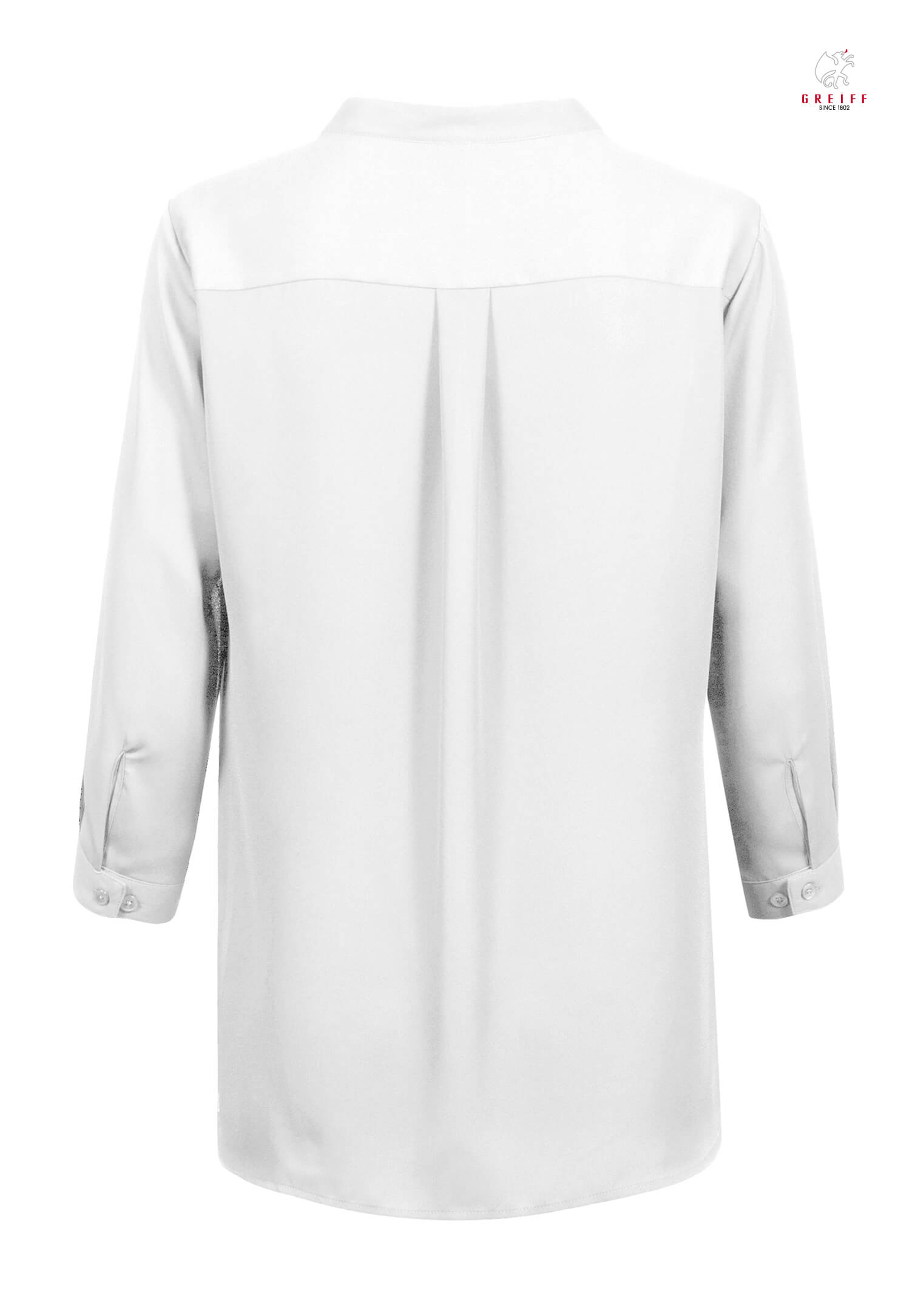 chiffon bluse v-ausschnitt - weiß - 40