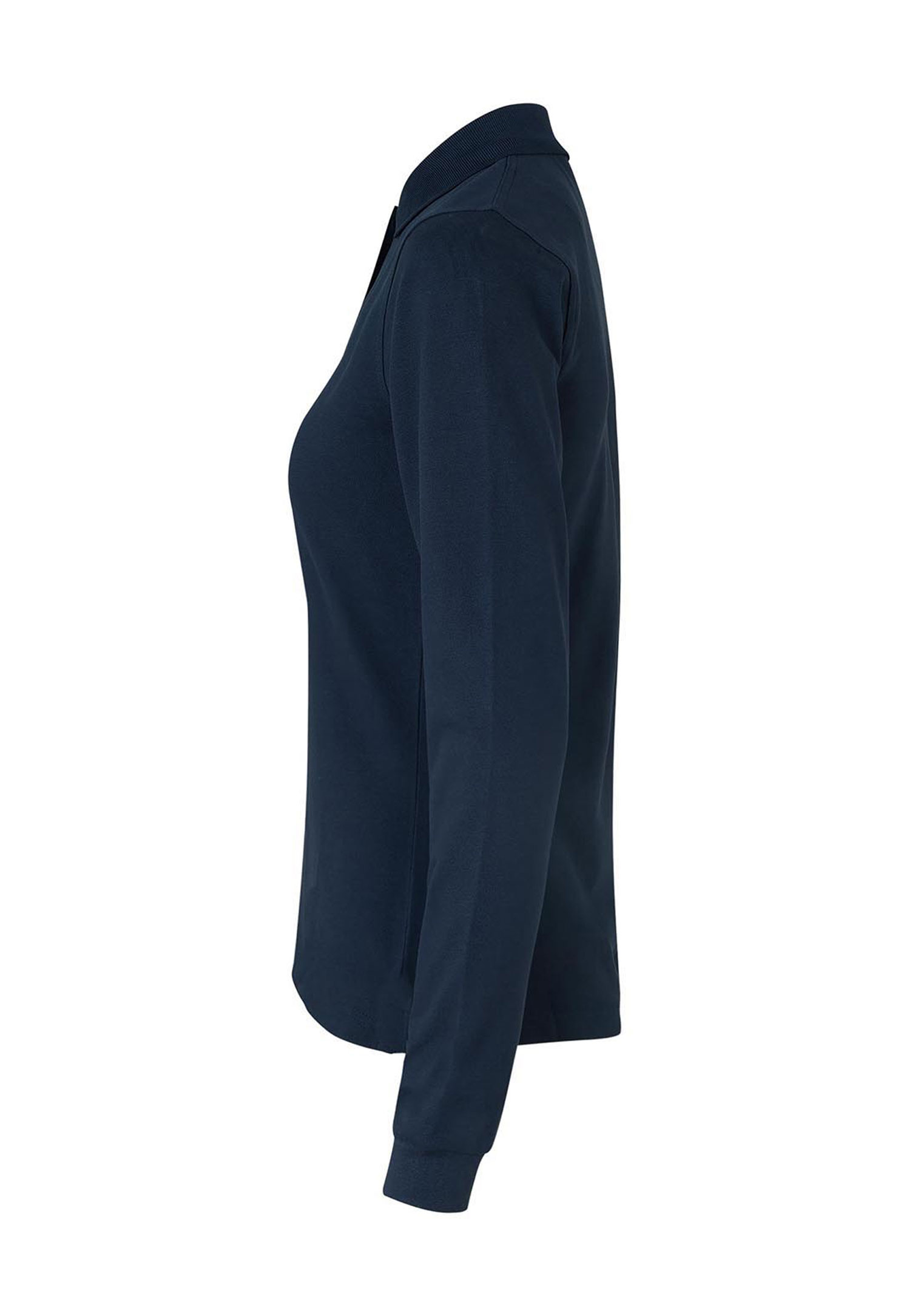 Damen Poloshirt Langarm - marine - S