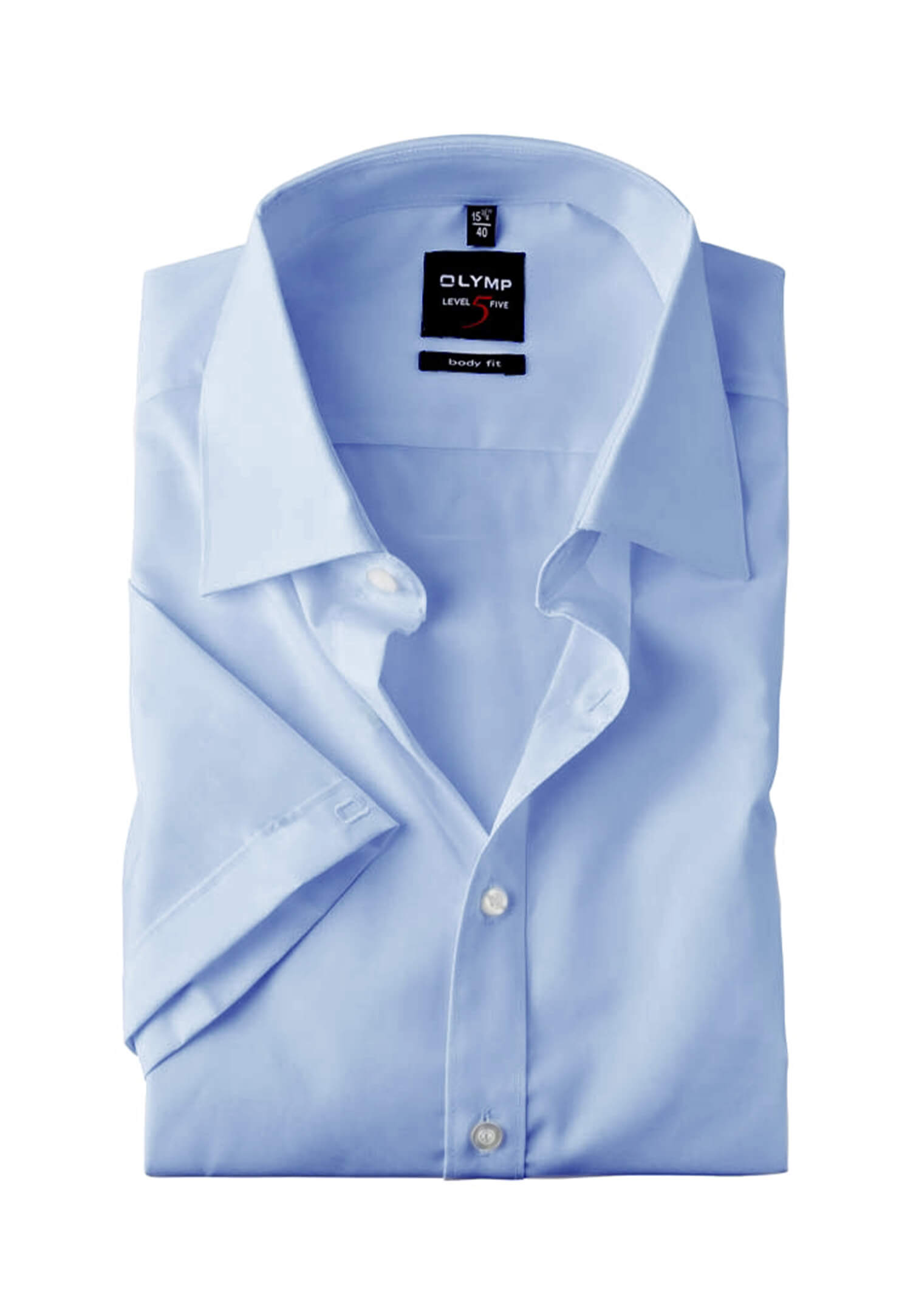 olymp level 5 slim fit kurzarm - hellblau - 37