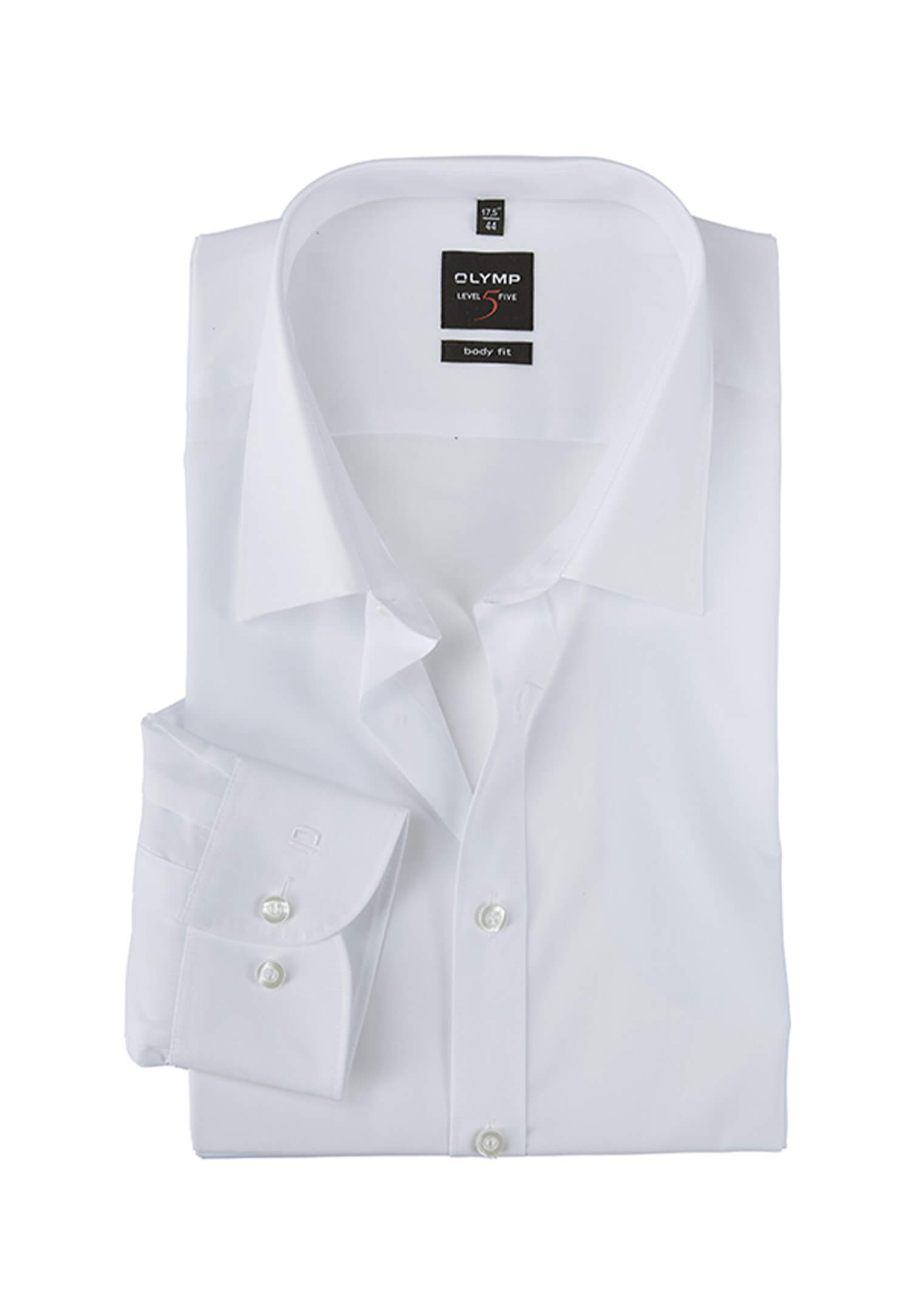 olymp level 5 slim fit langarm - armlänge extra lang 69cm - weiß - 41
