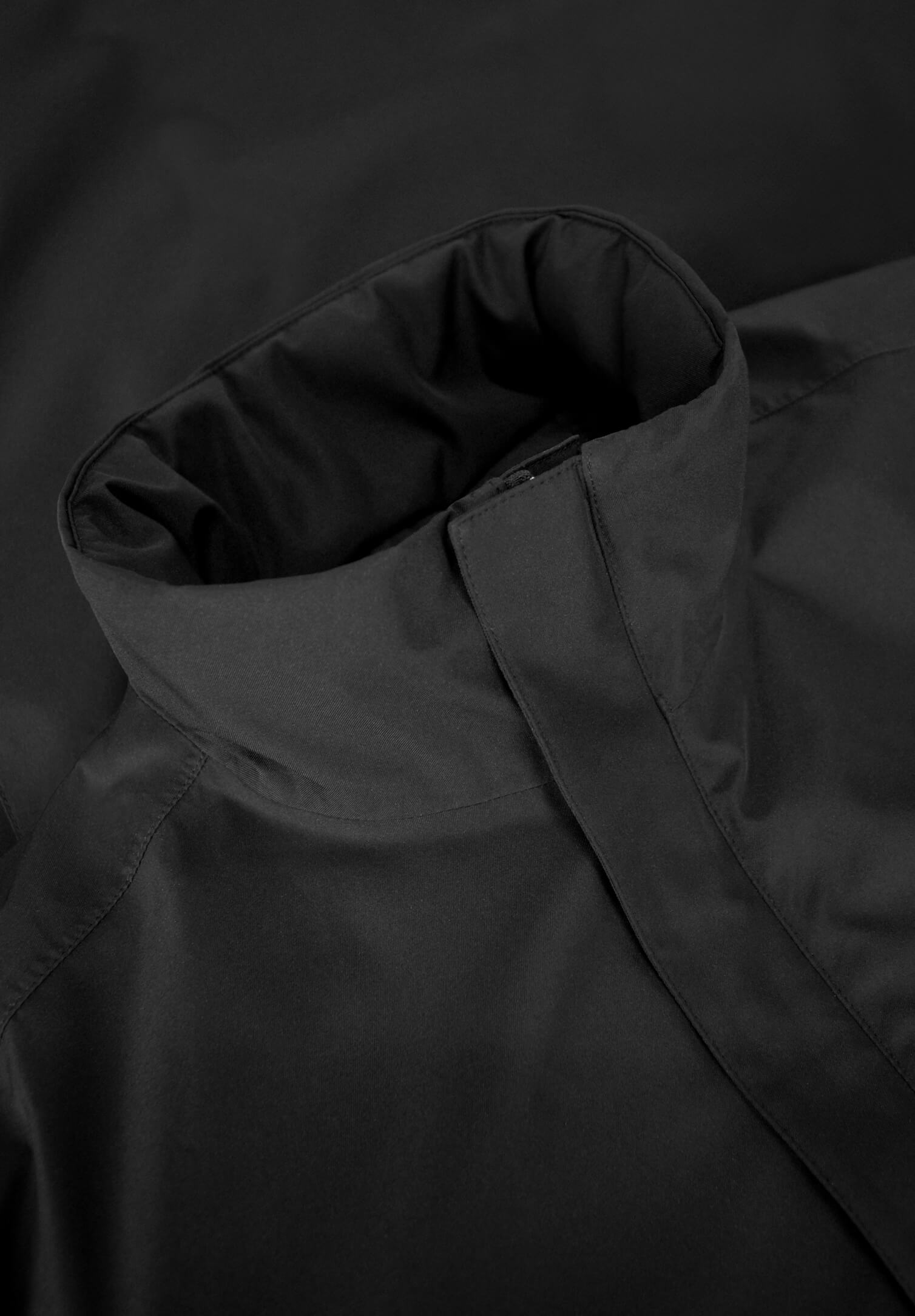 herren long jacket wattiert - schwarz - 3xl
