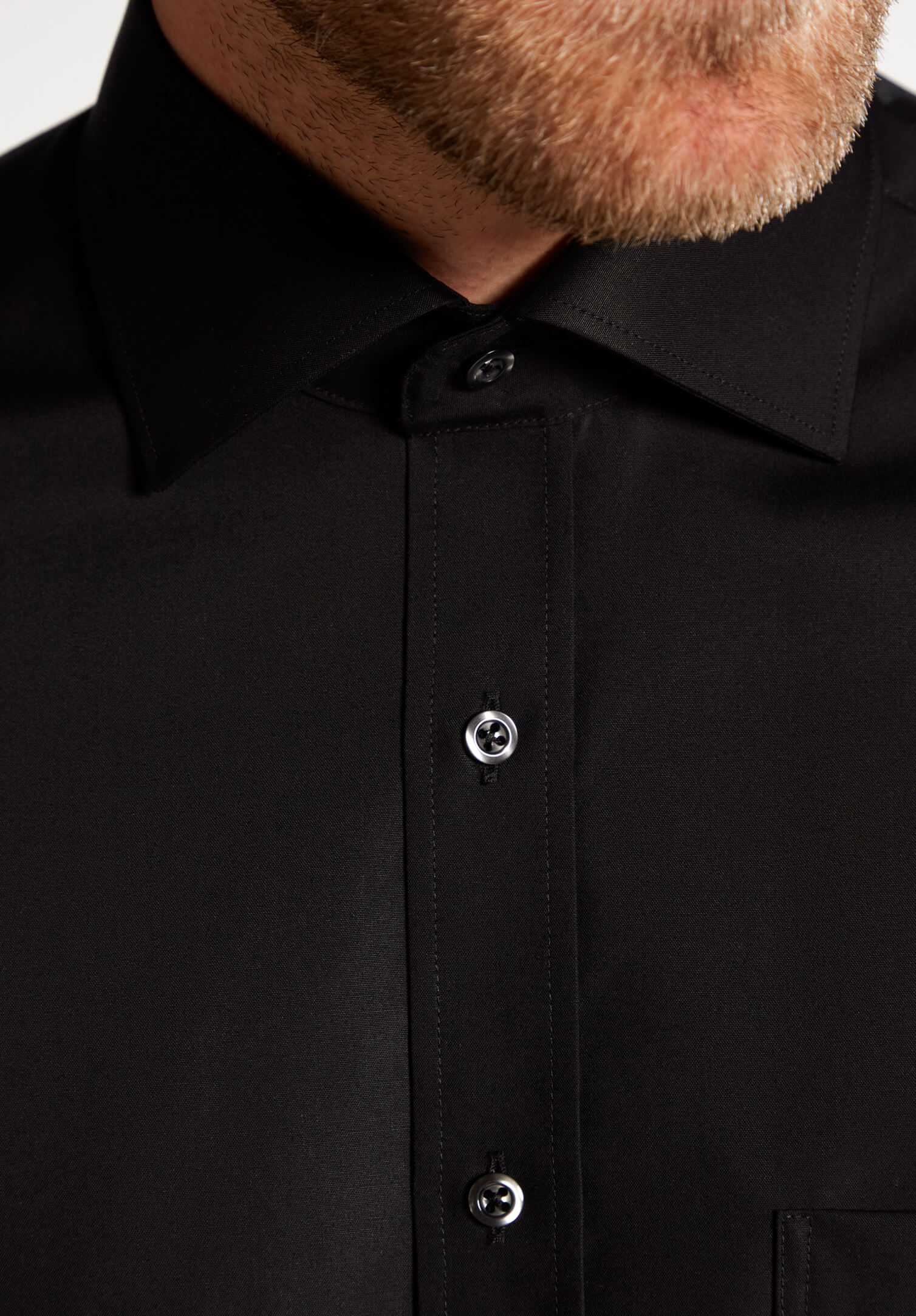 eterna hemd modern fit langarm - schwarz - 48