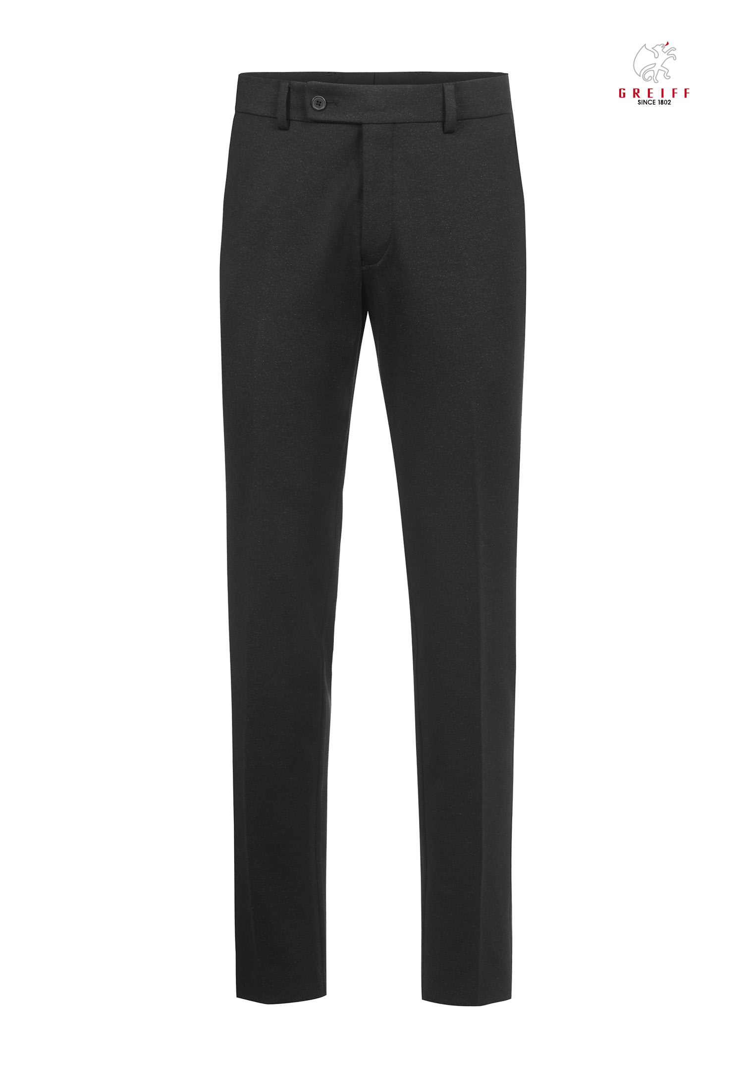 herren jersey hose relaxed modern fit- anthrazit meliert - 50