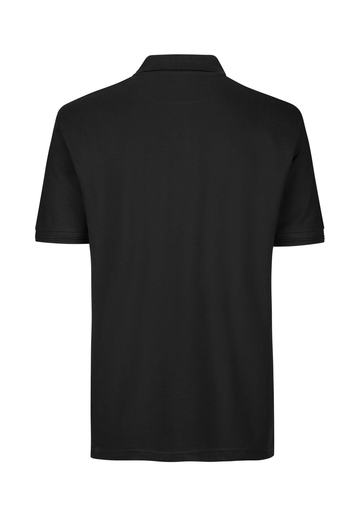 herren poloshirt mit brusttasche - schwarz - s