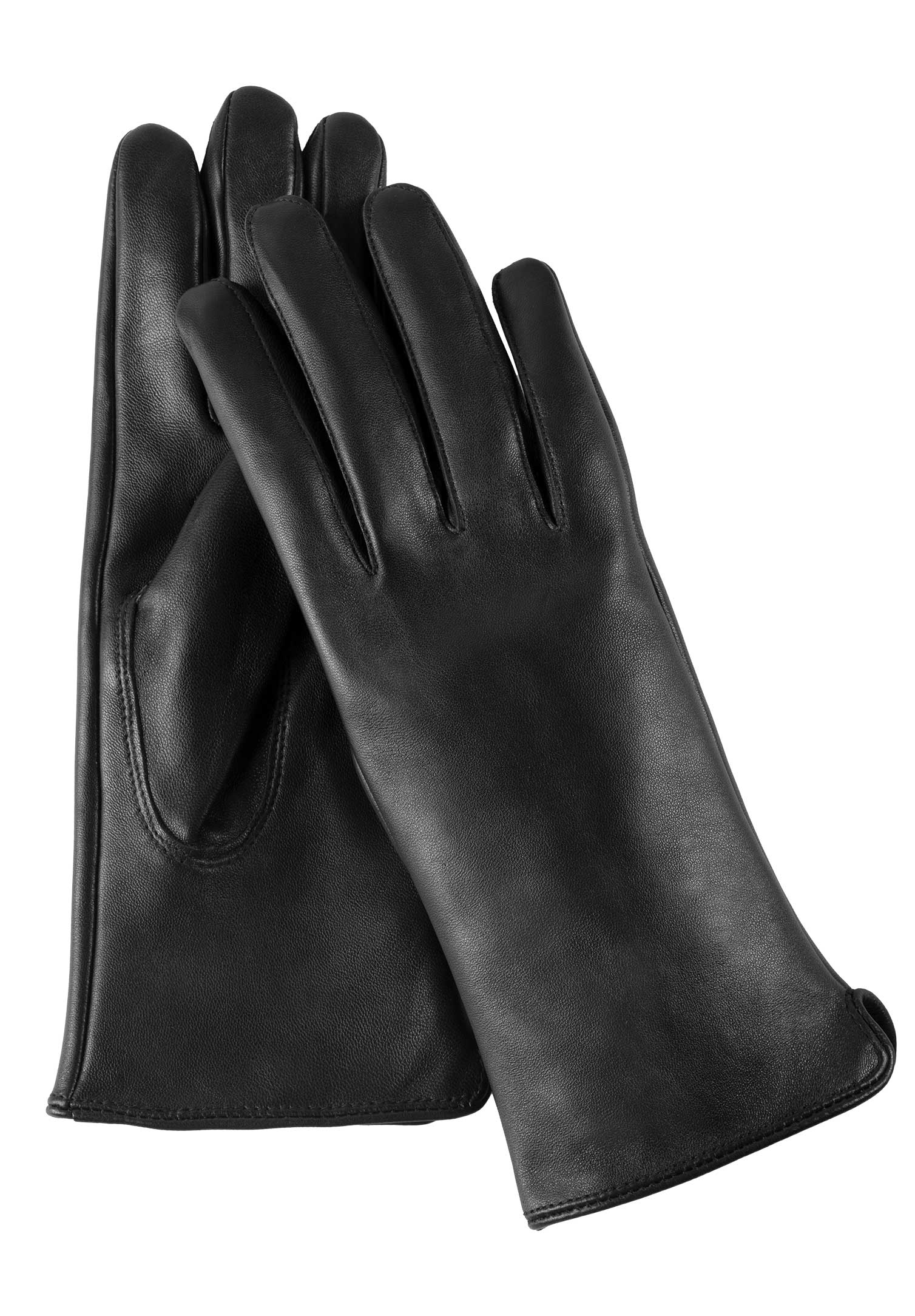 damen lederhandschuhe - schwarz - l-xl