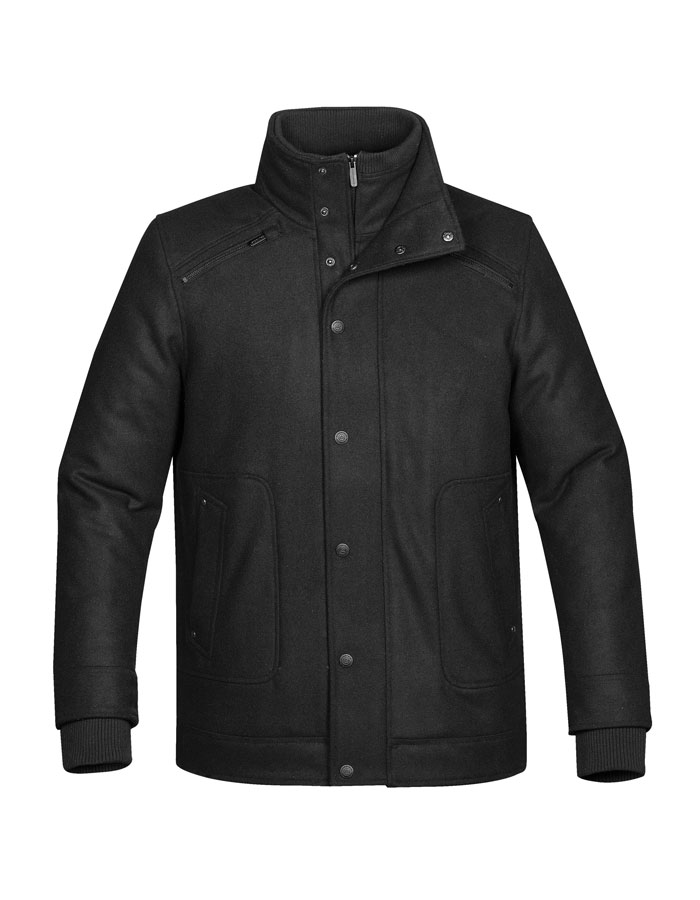 Herren Woll-Longjacket - schwarz - L  -Sale