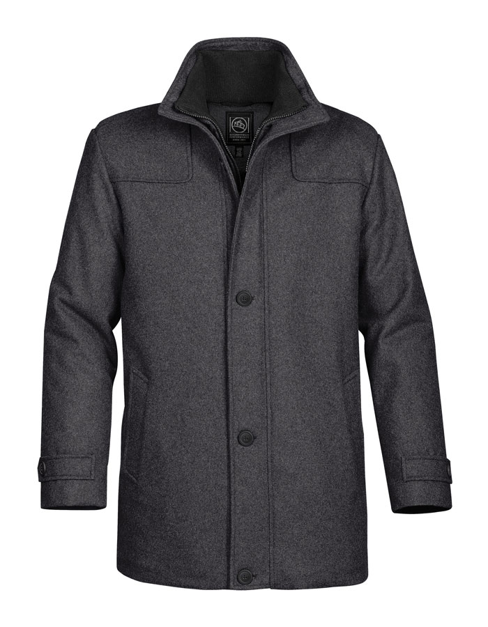 Herren Business-Kurzmantel Wolle - Schwarz - XL -Sale