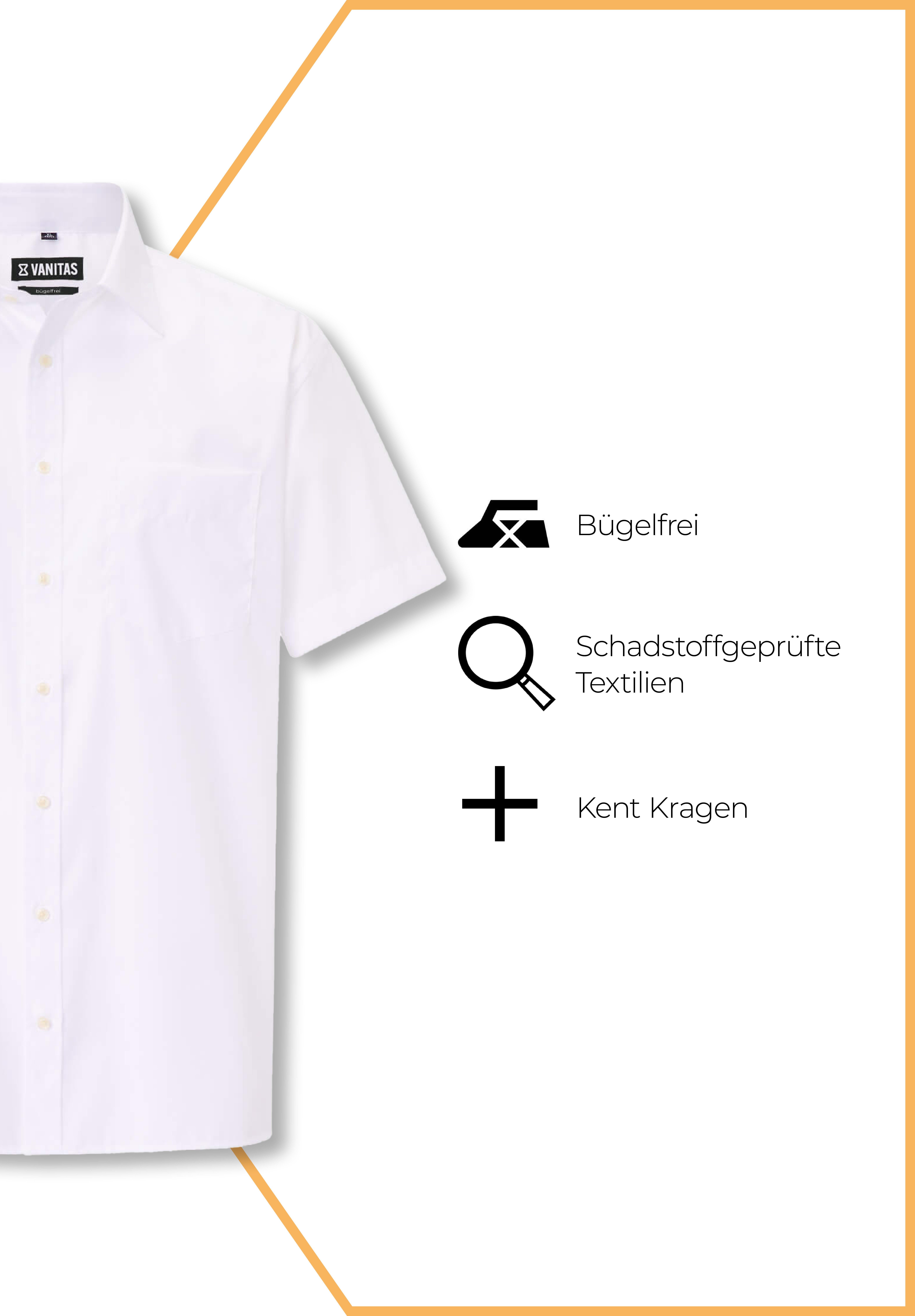 perfekt hemd kurzarm - weiß - 45/46