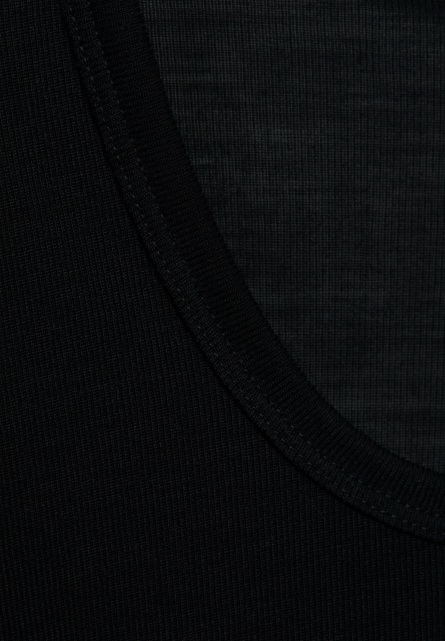 herren langarmshirt merino - schwarz - 5/m