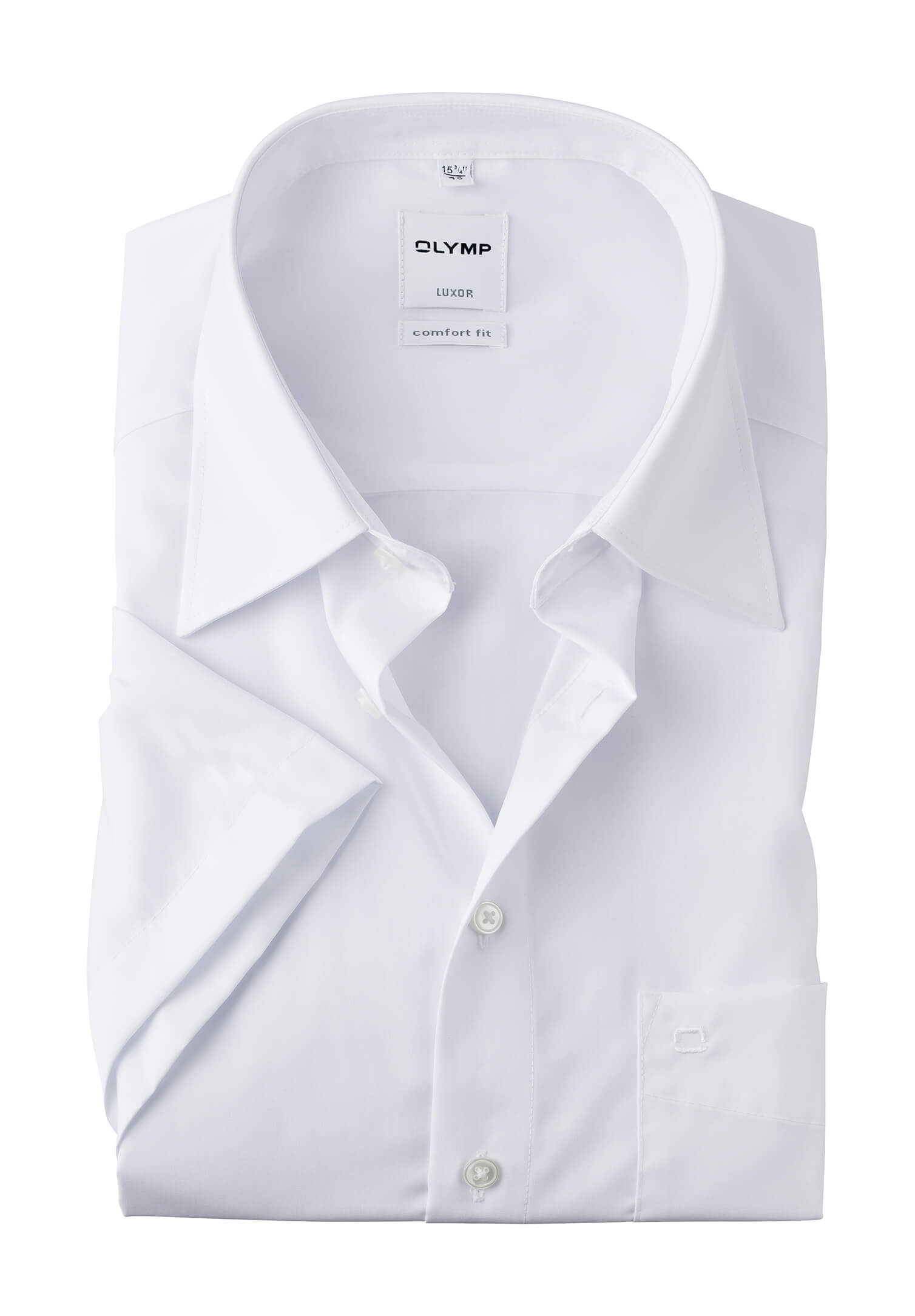 olymp luxor hemd uni comfort fit kurzarm - weiß - 48