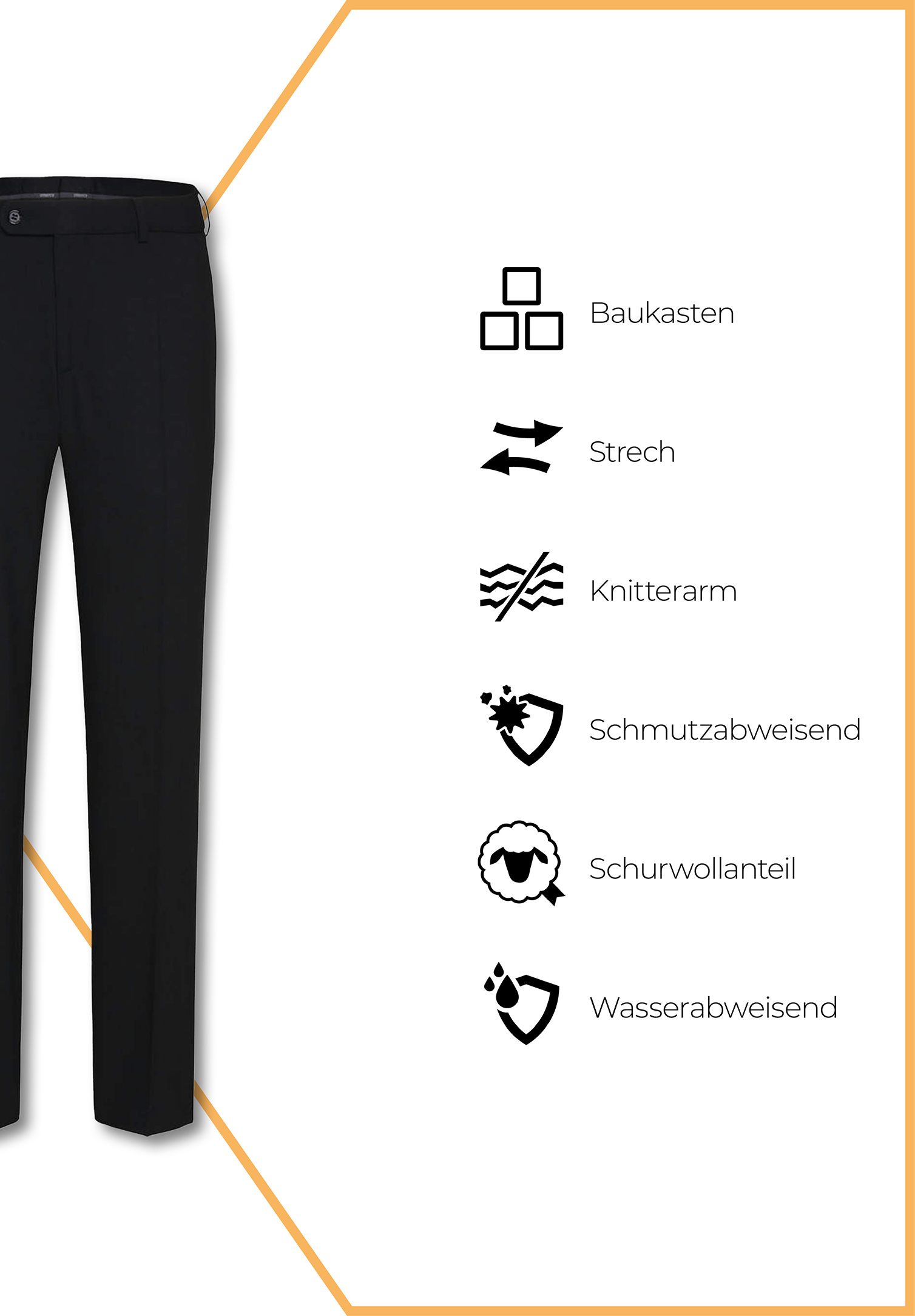 digel hose modern fit - schwarz - 60