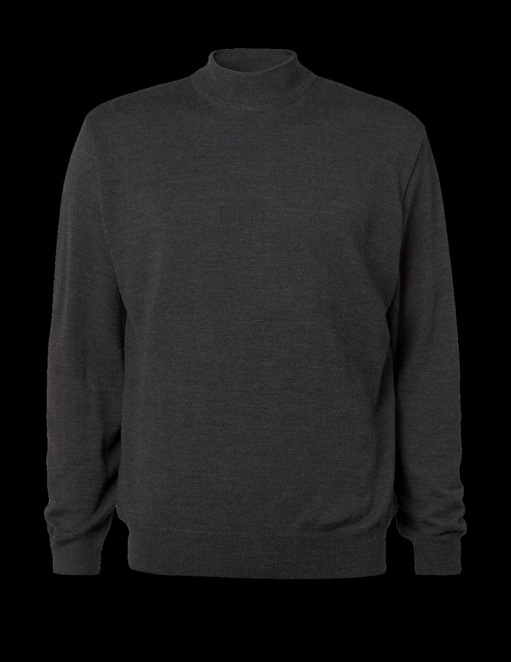 Herren Stehkragen Pullover - anthrazit - 4XL - Sale