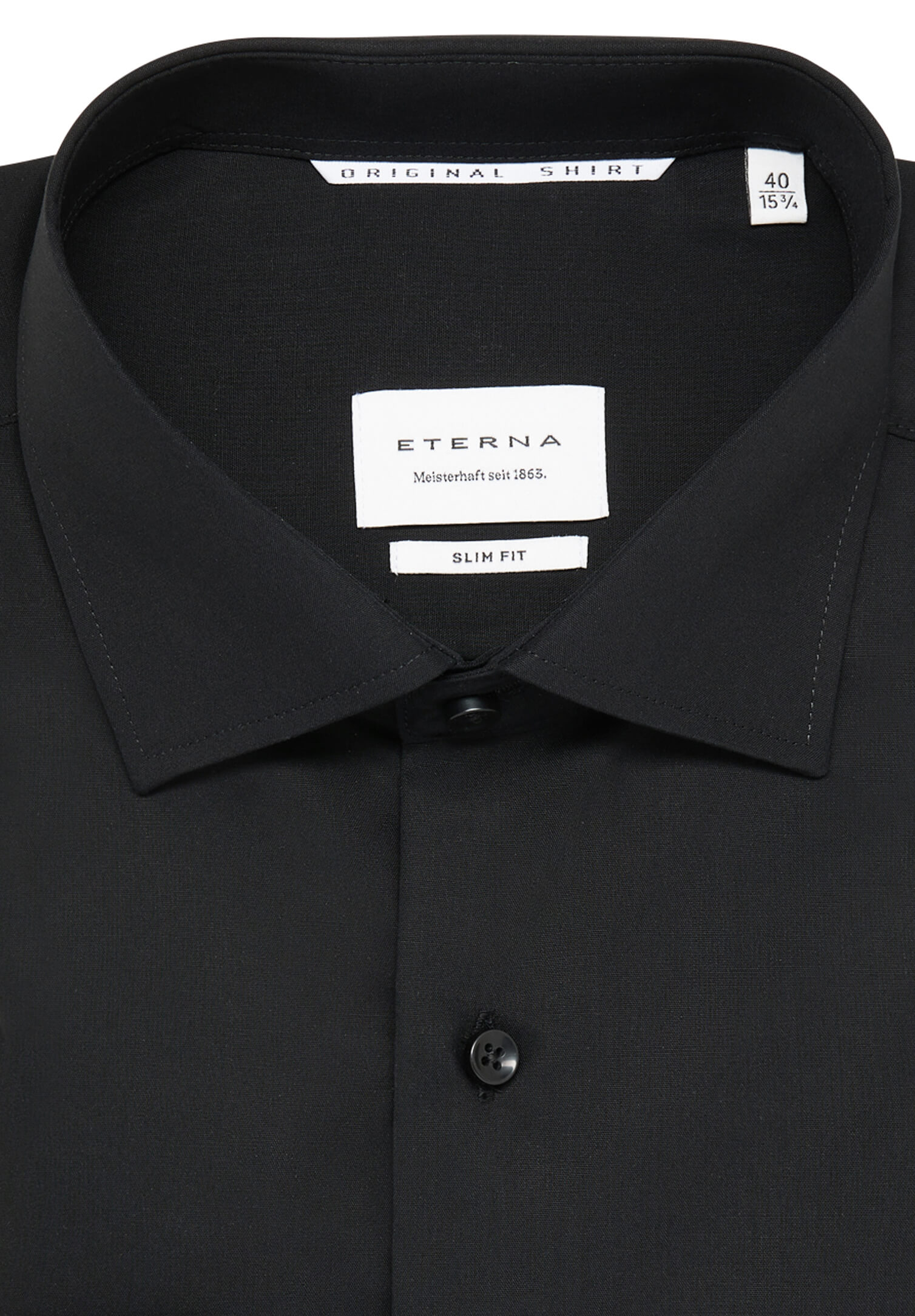 eterna hemd slim fit langarm - schwarz - 42