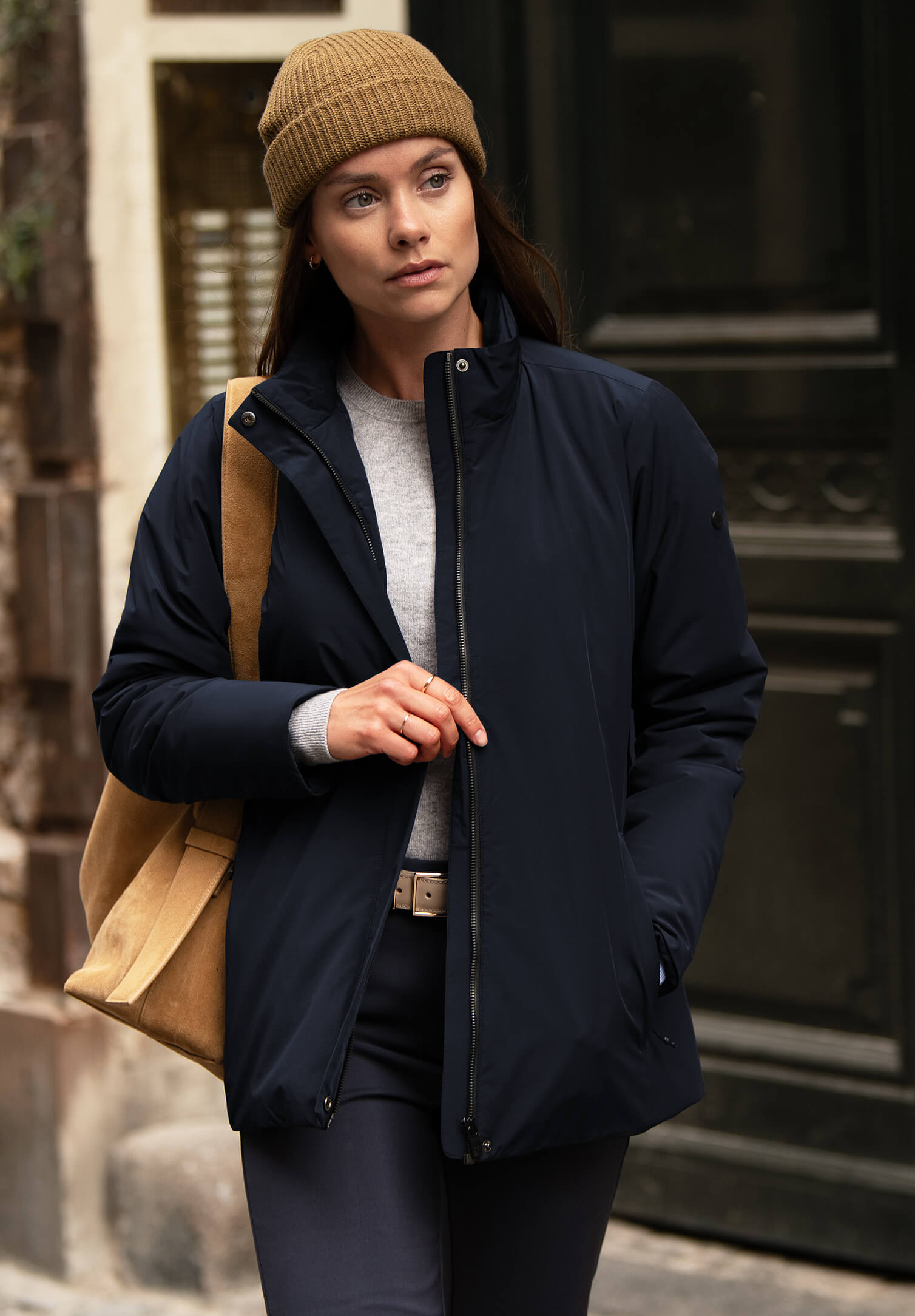 damen übergangsjacke leicht - navy - xl