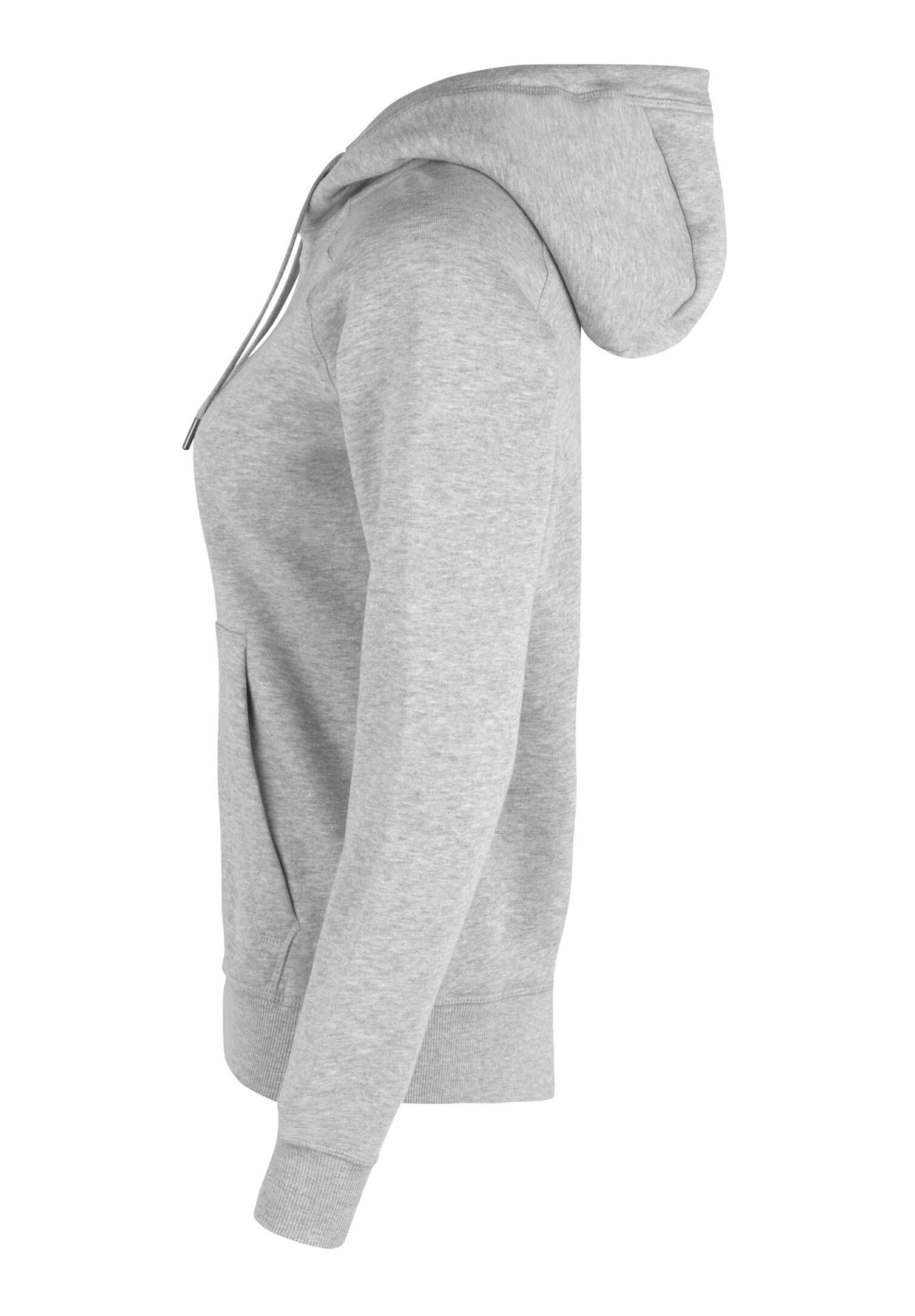 damen sweatjacke - hellgrau meliert - 3xl