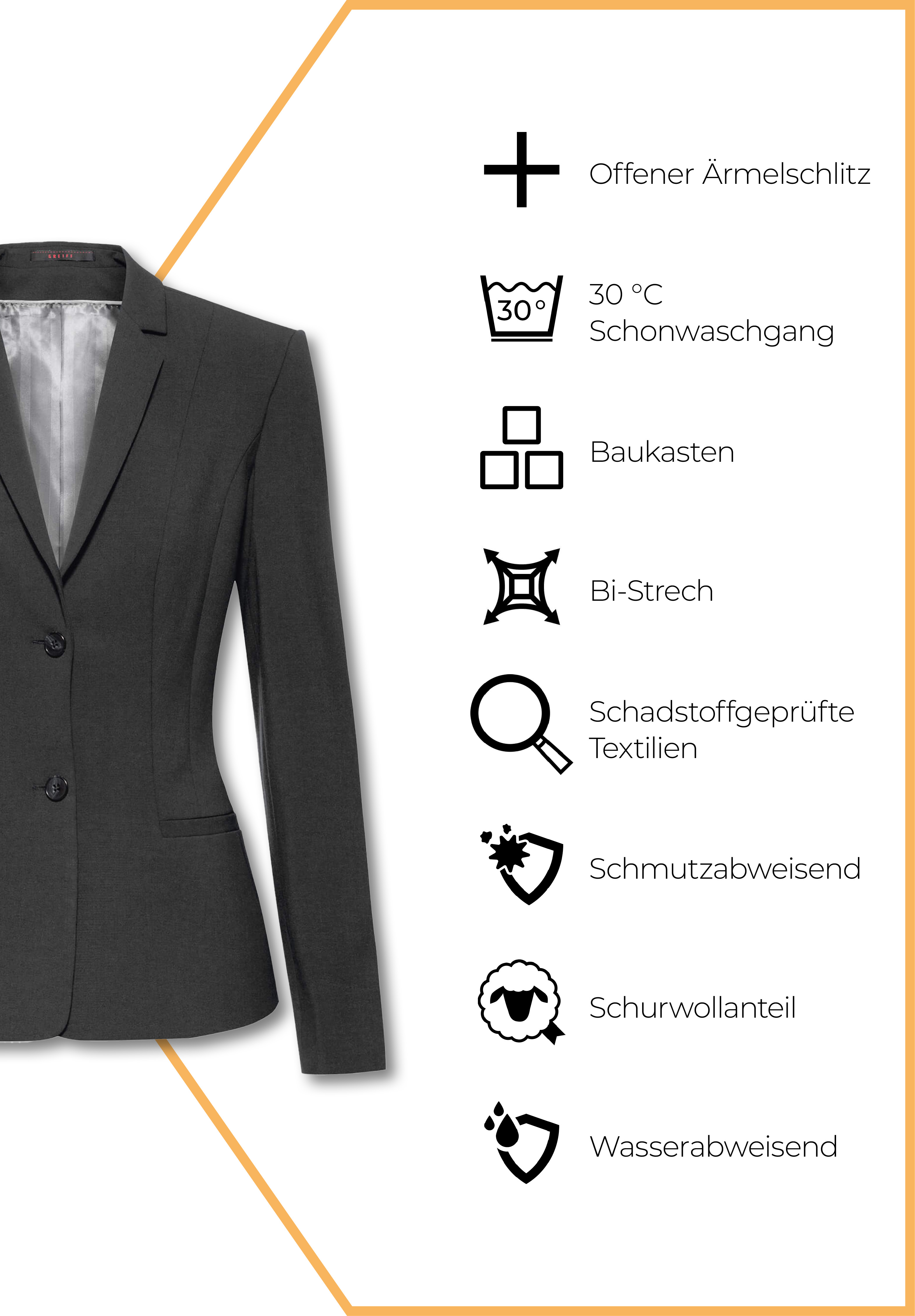 luxia blazer modern fit - anthrazit - 50