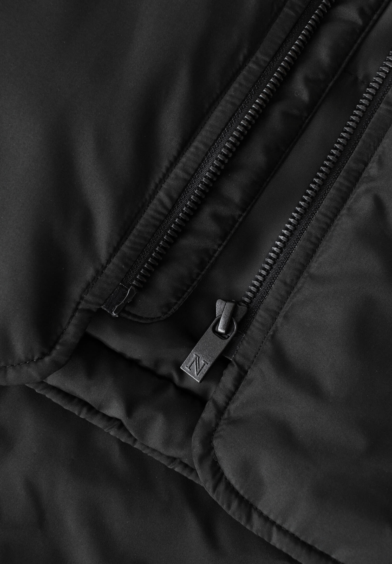 herren weste mit blousonkragen - schwarz - s