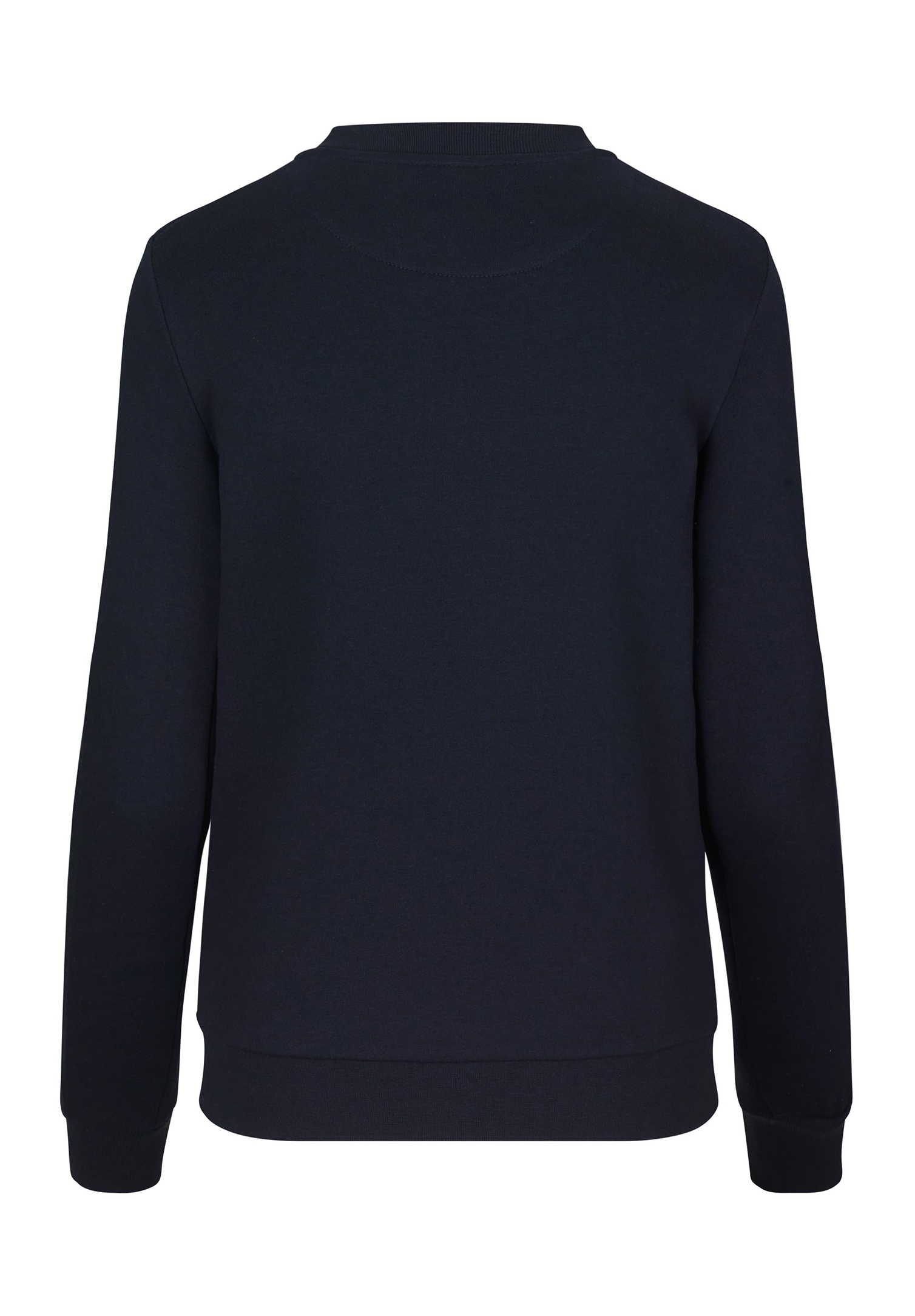 damen sweatjacke mit blousonkragen - marine - 5xl
