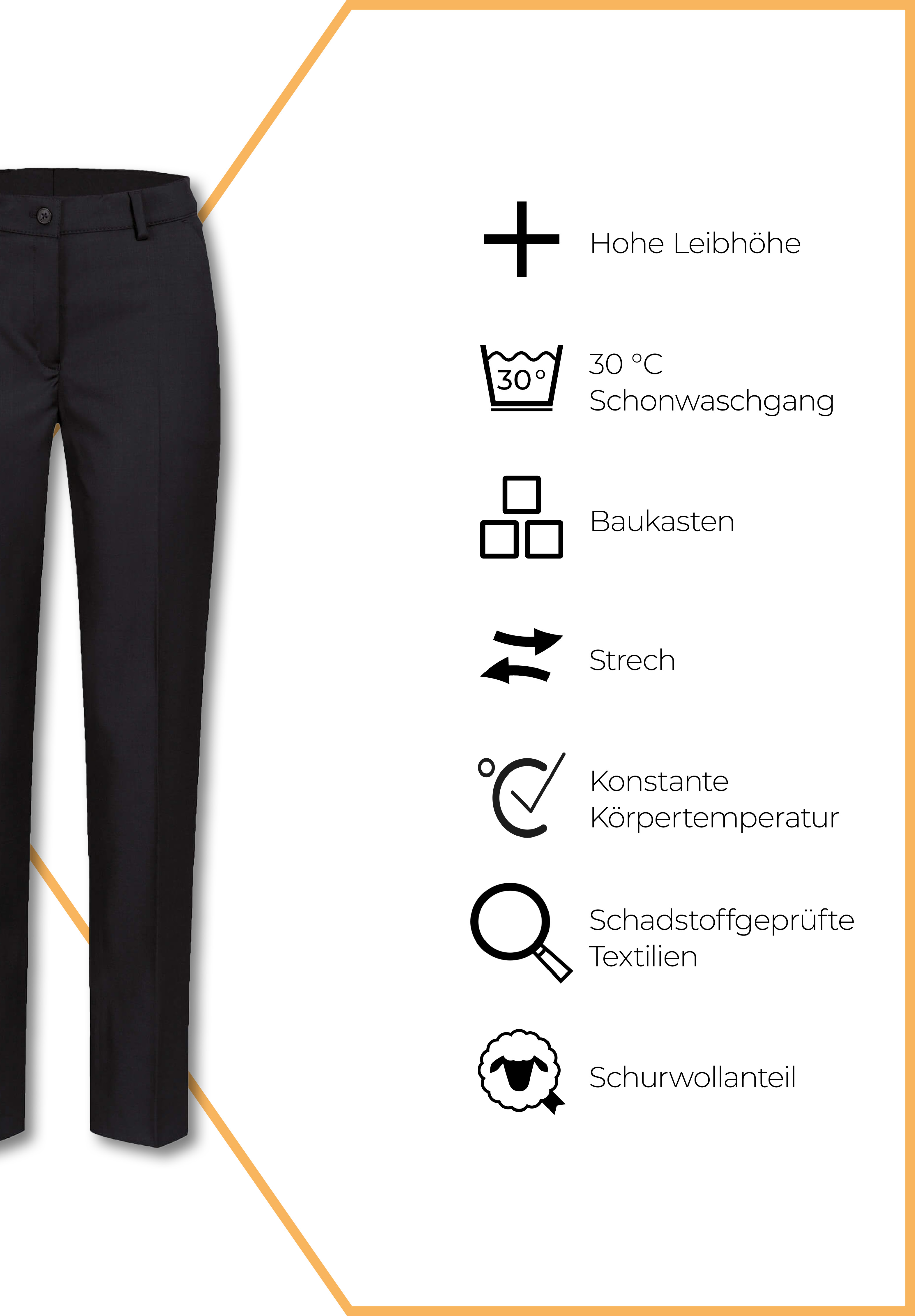 aeria hose slim fit - schwarz - 40