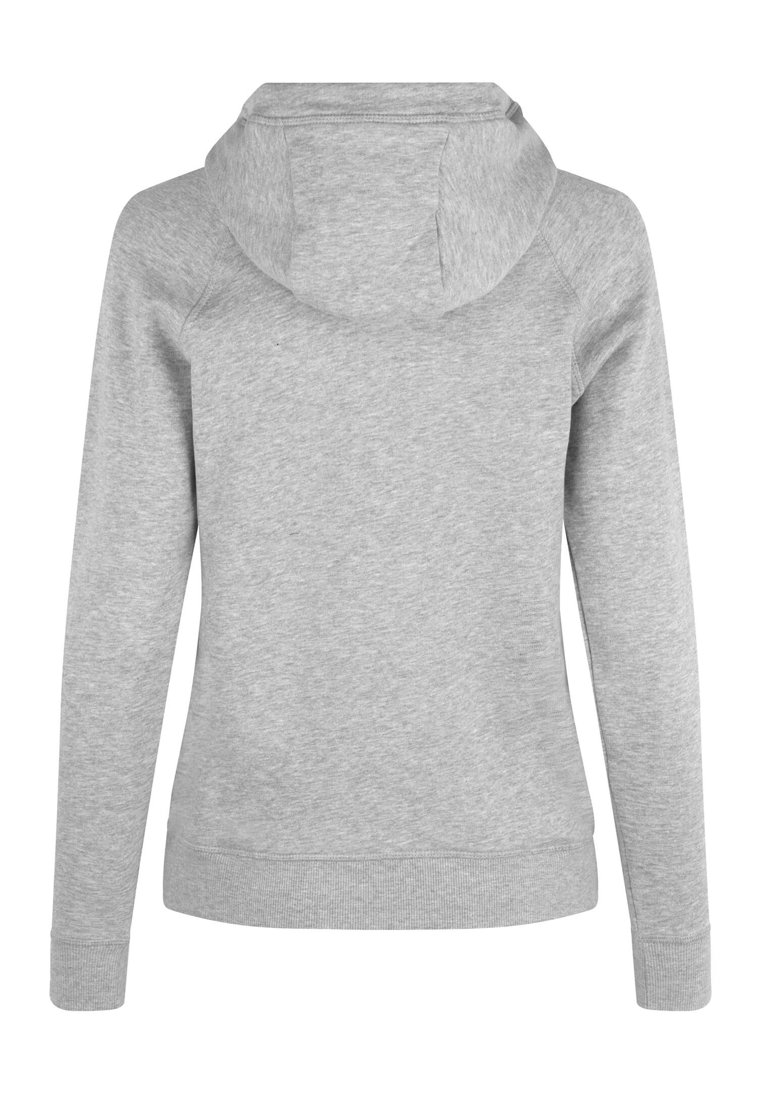 damen sweatjacke - hellgrau meliert - 3xl