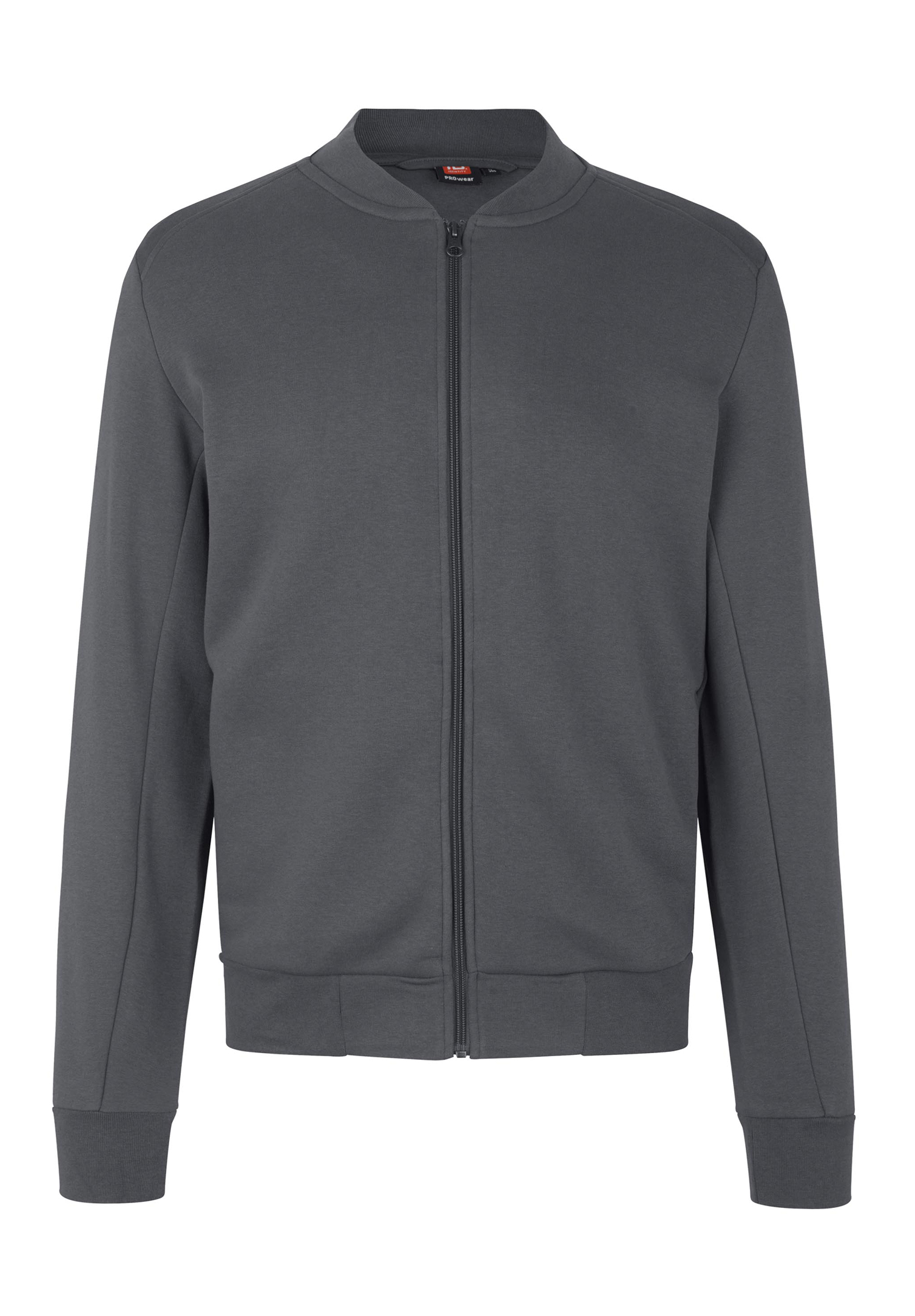 herren sweatjacke mit blousonkragen - grau - 5xl