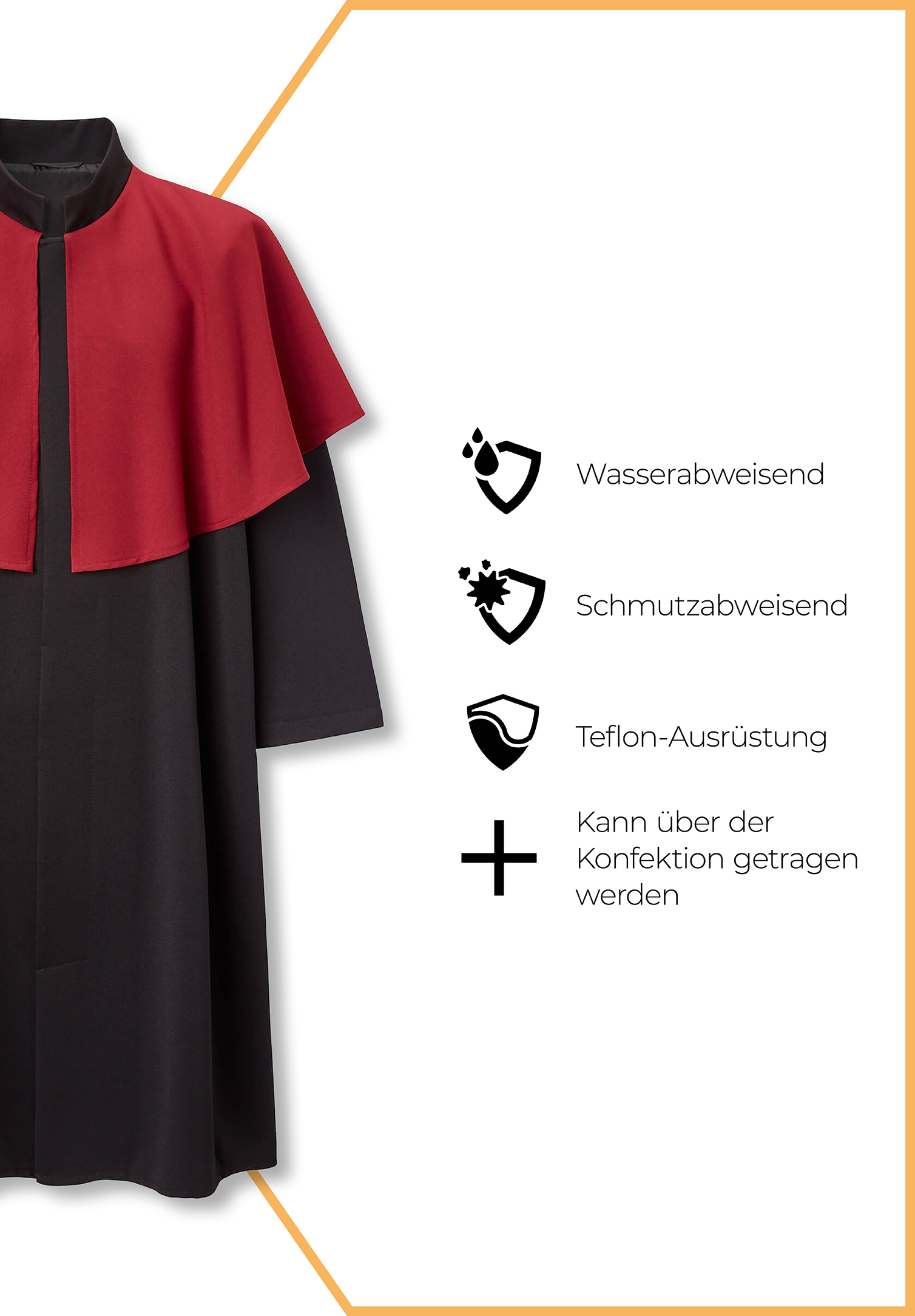 talar stehkragen - ausführung stehkragen - weinrot - l
