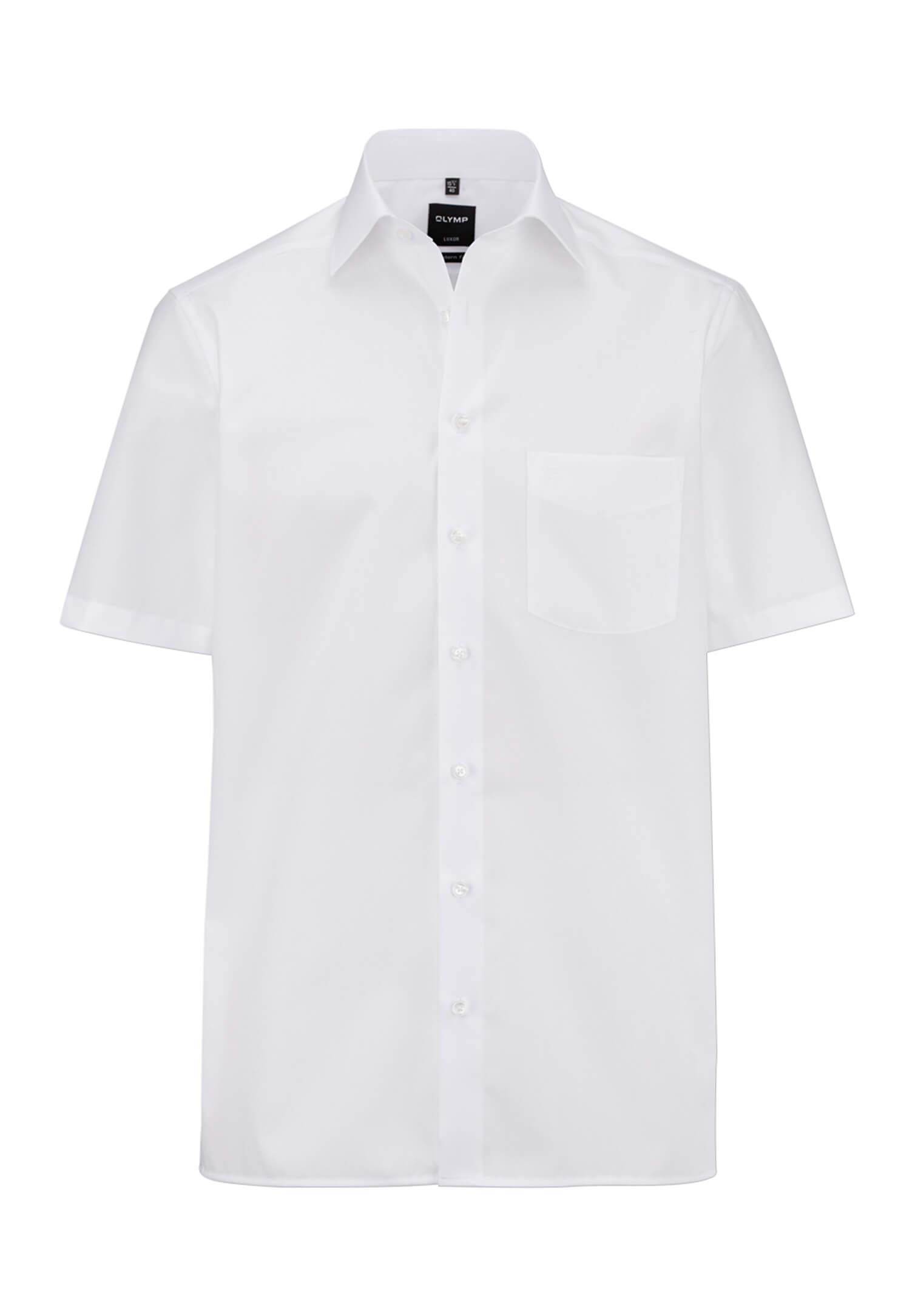 olymp luxor hemd uni modern fit kurzarm - weiß - 48