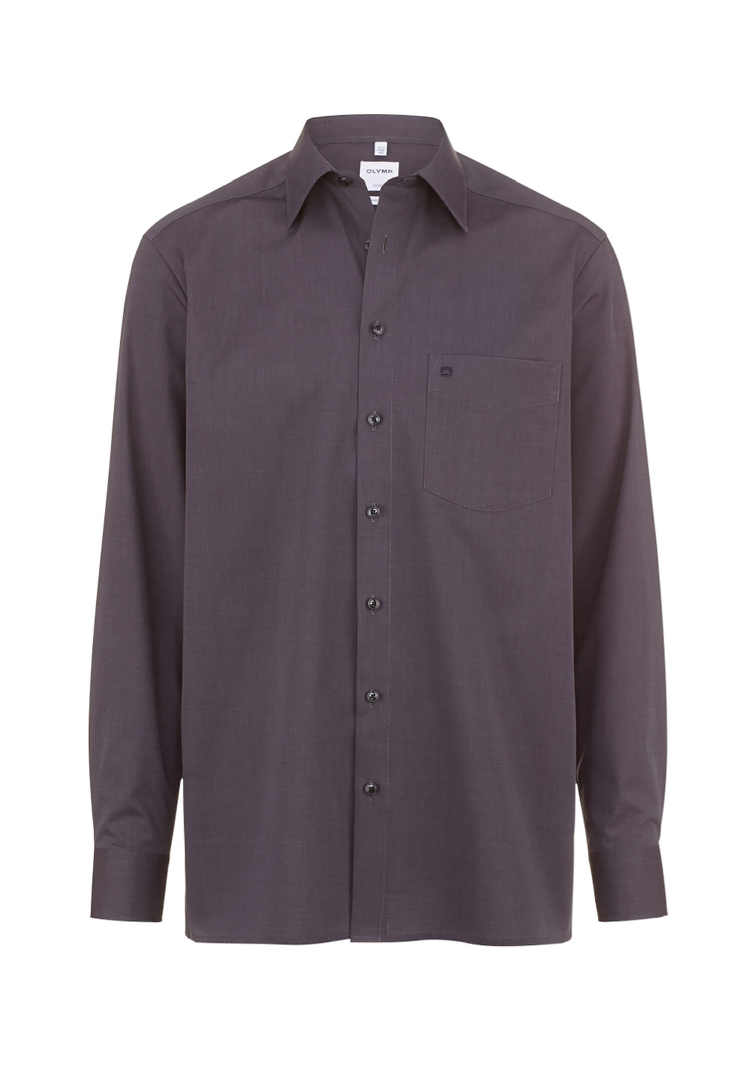 olymp luxor hemd chambray comfort fit langarm - armlänge normal - anthrazit - 41