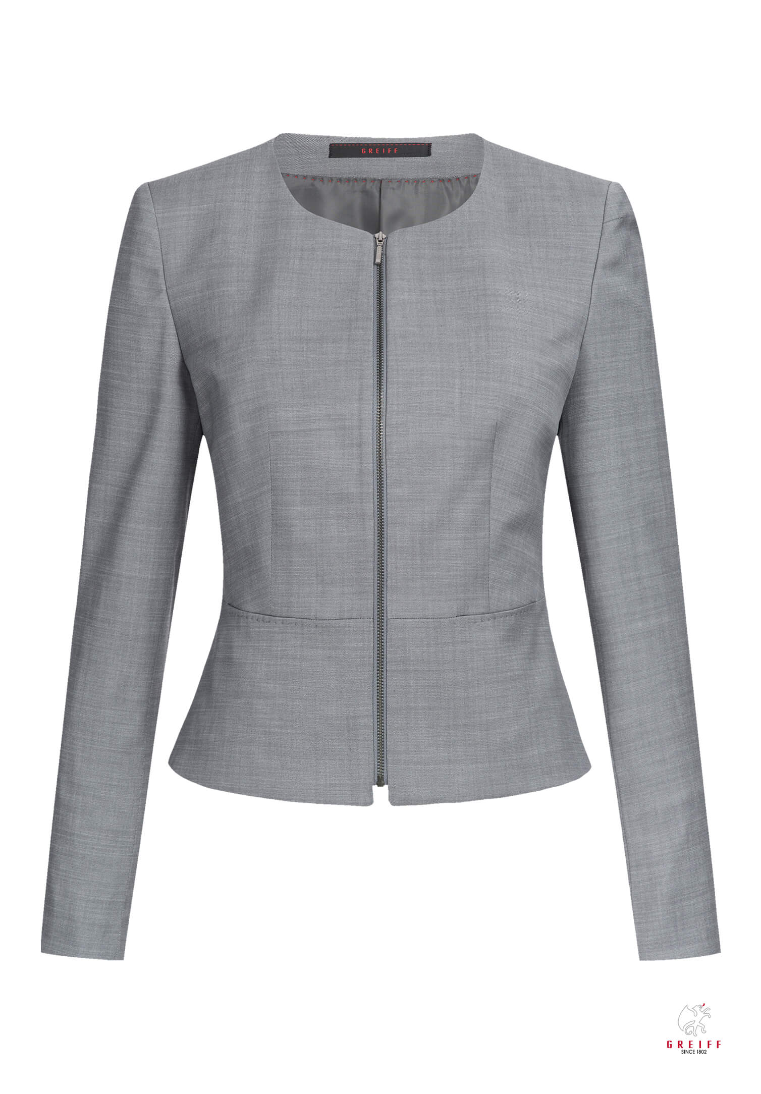 aeria zipp blazer slim fit - hellgrau - 36