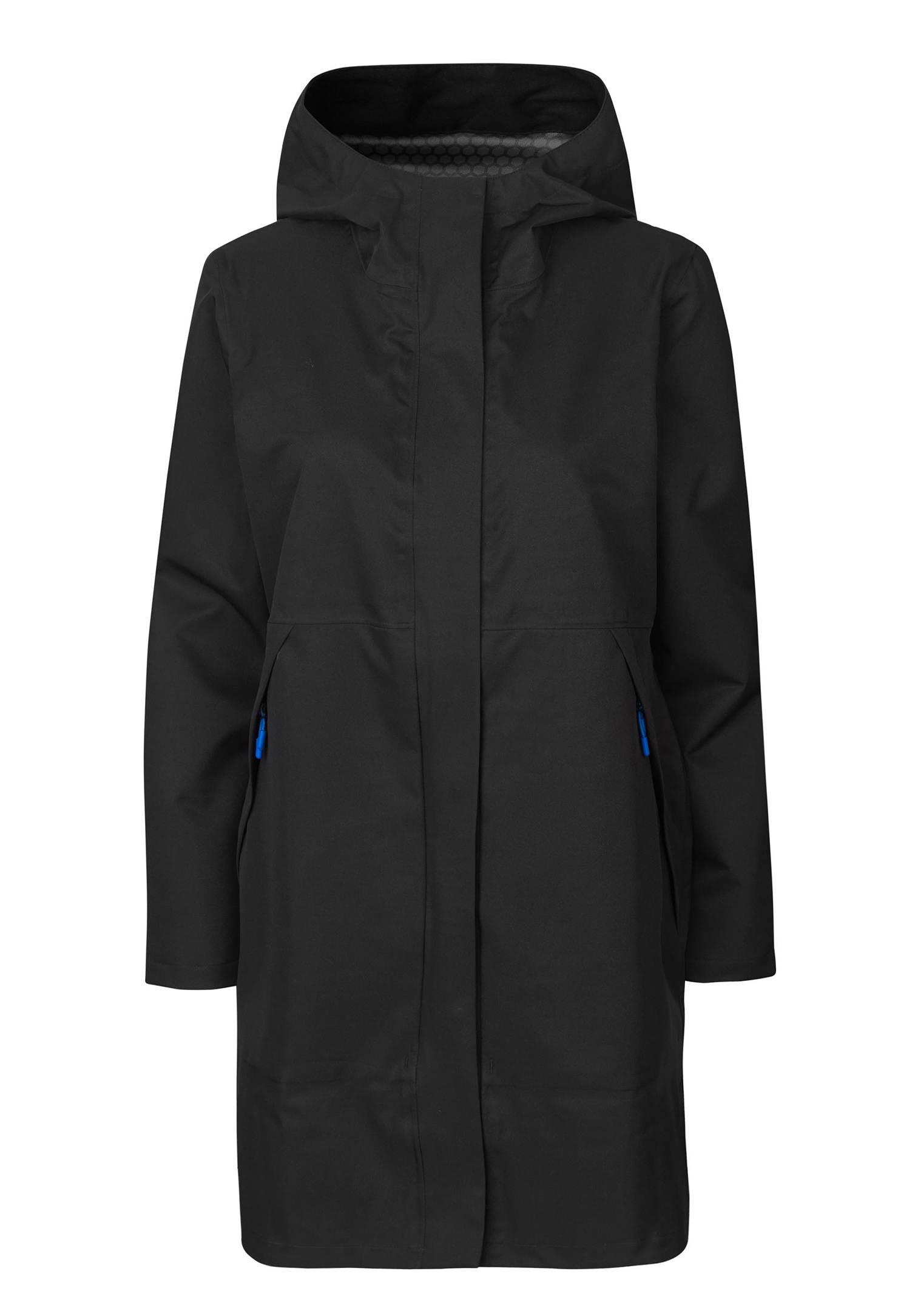 damen twill-regenmantel - schwarz - m