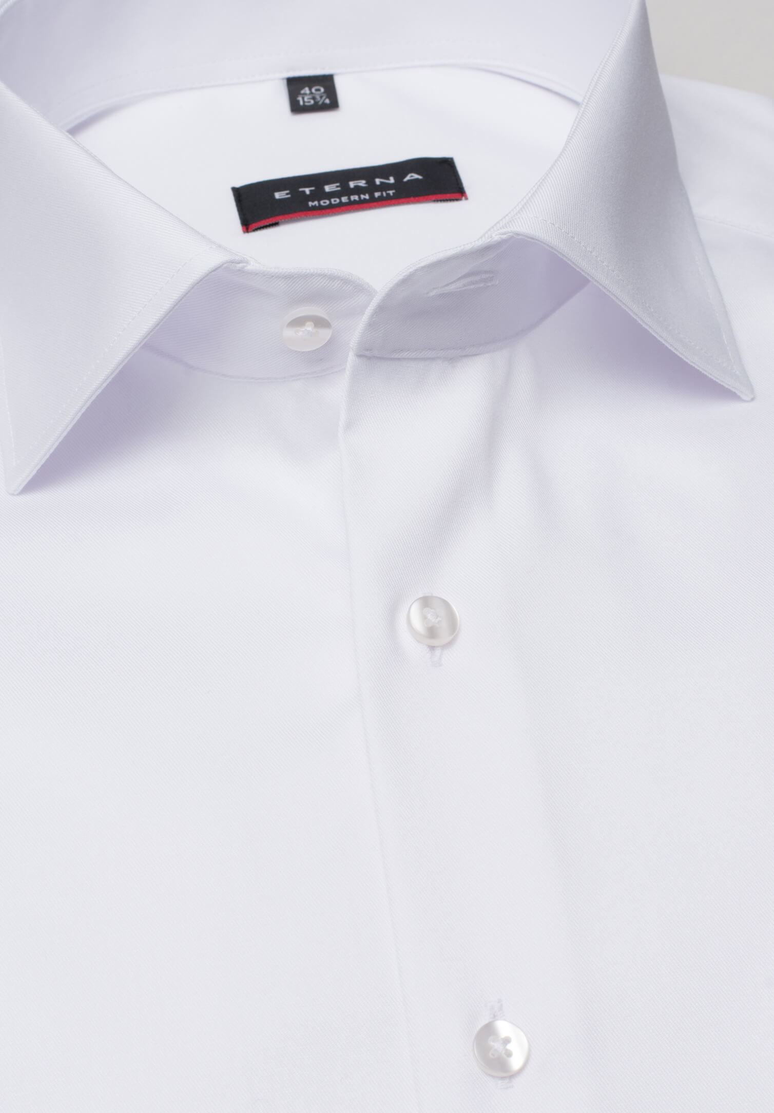 eterna hemd blickdicht modern fit langarm - armlänge normal - weiß - 48