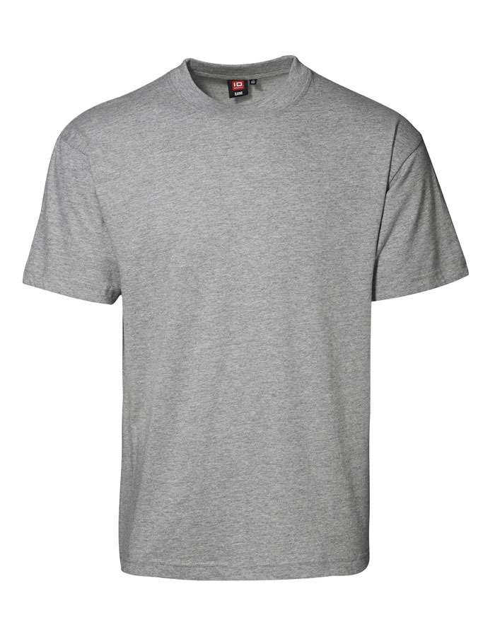 Basic T-Shirt -  hellgrau meliert - L -Sale