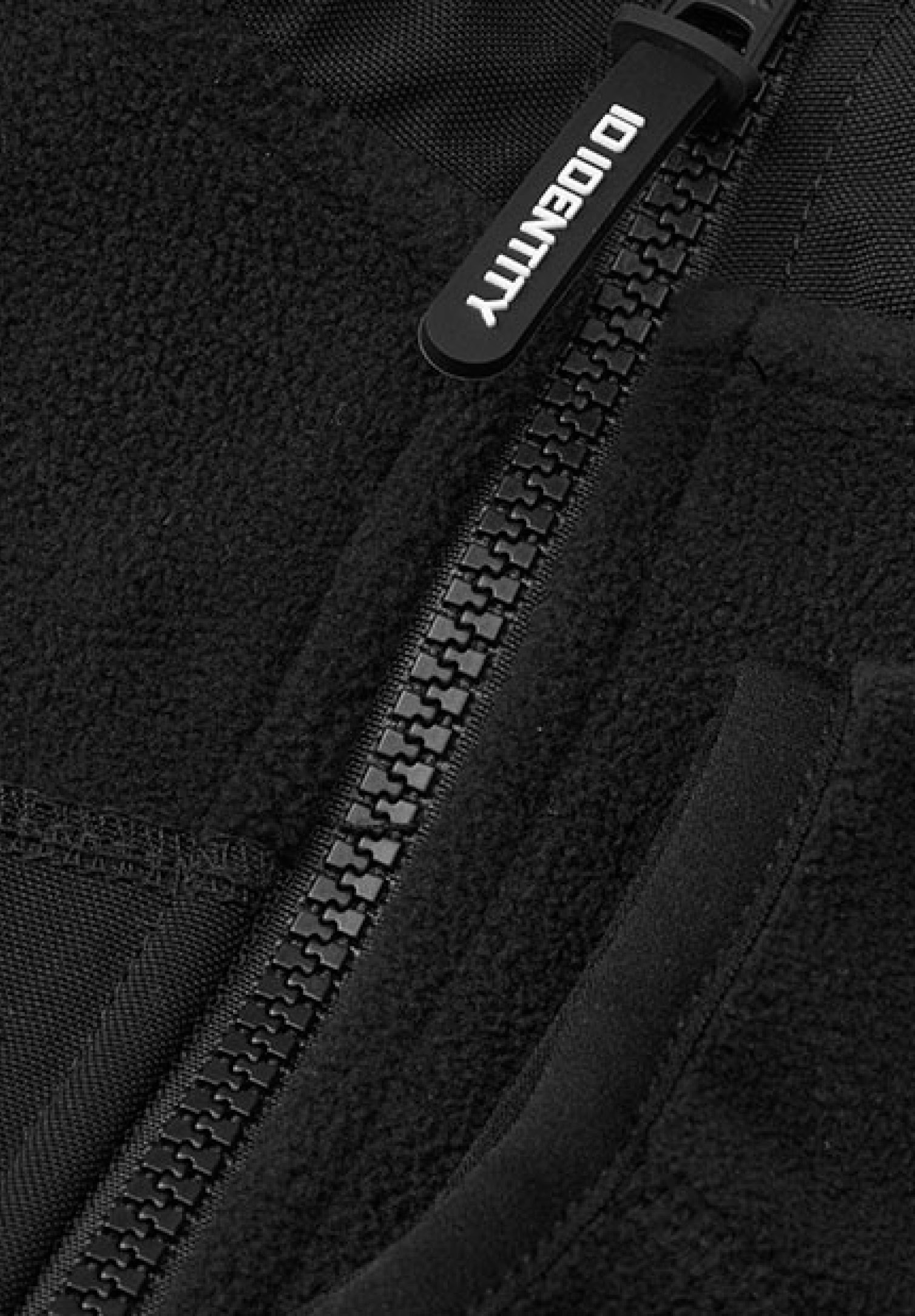 damen fleece mix jacke - schwarz - s
