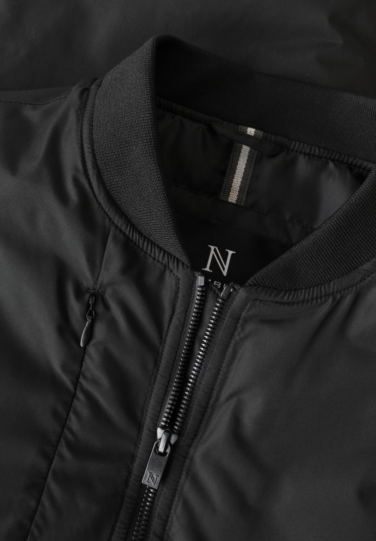 herren weste mit blousonkragen - schwarz - s