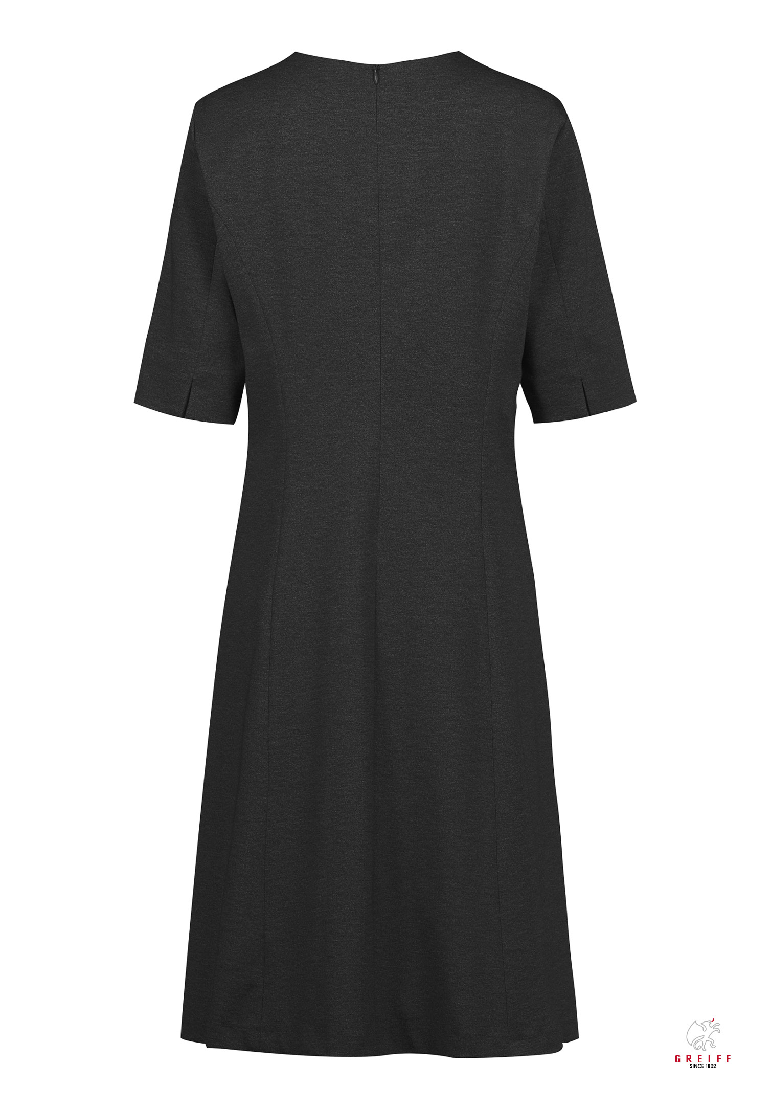 damen jersey kleid modern fit- anthrazit meliert - 38